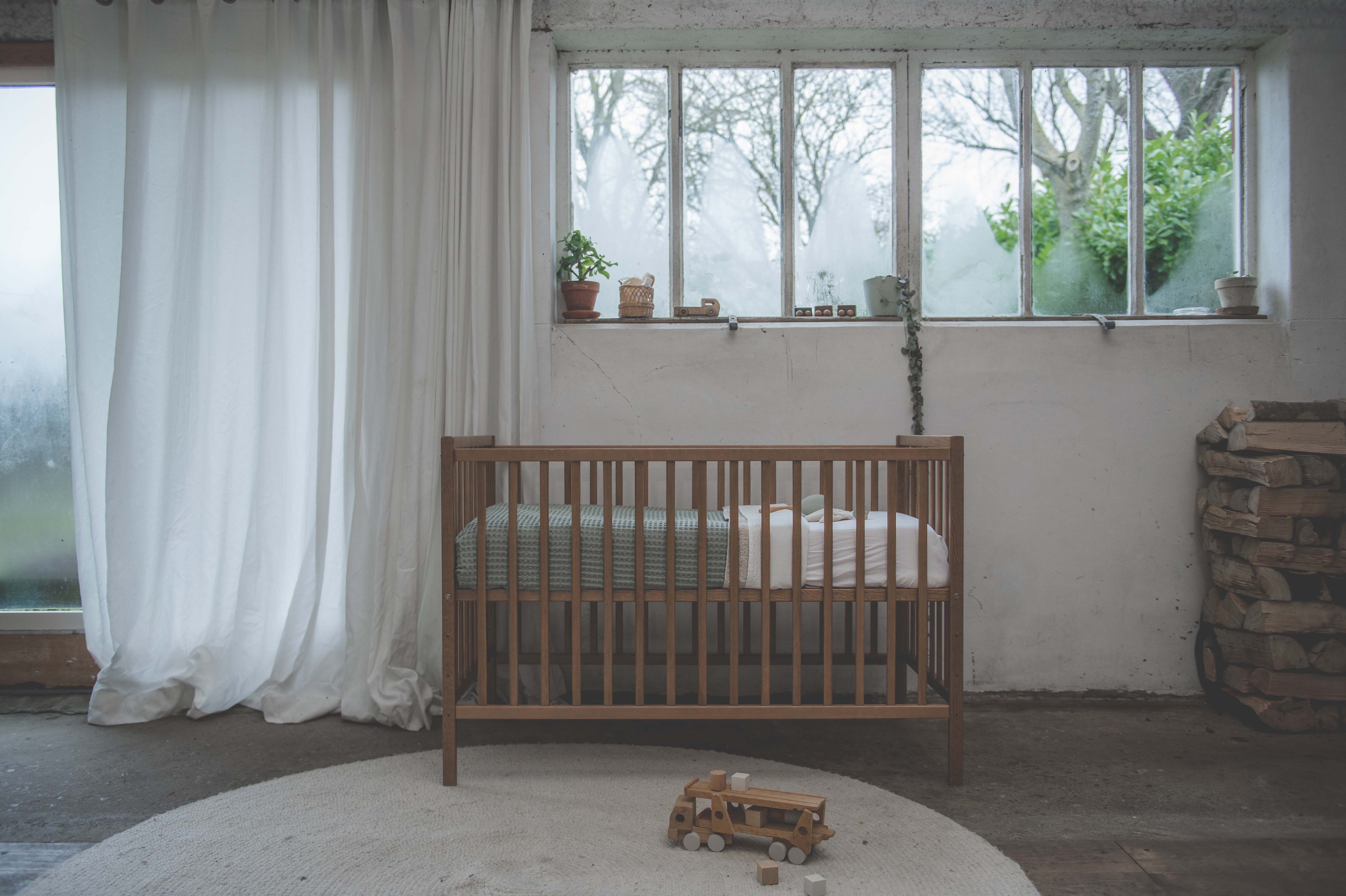 Ledikantdeken Wafel/teddy Oslo shadow green/soft sand