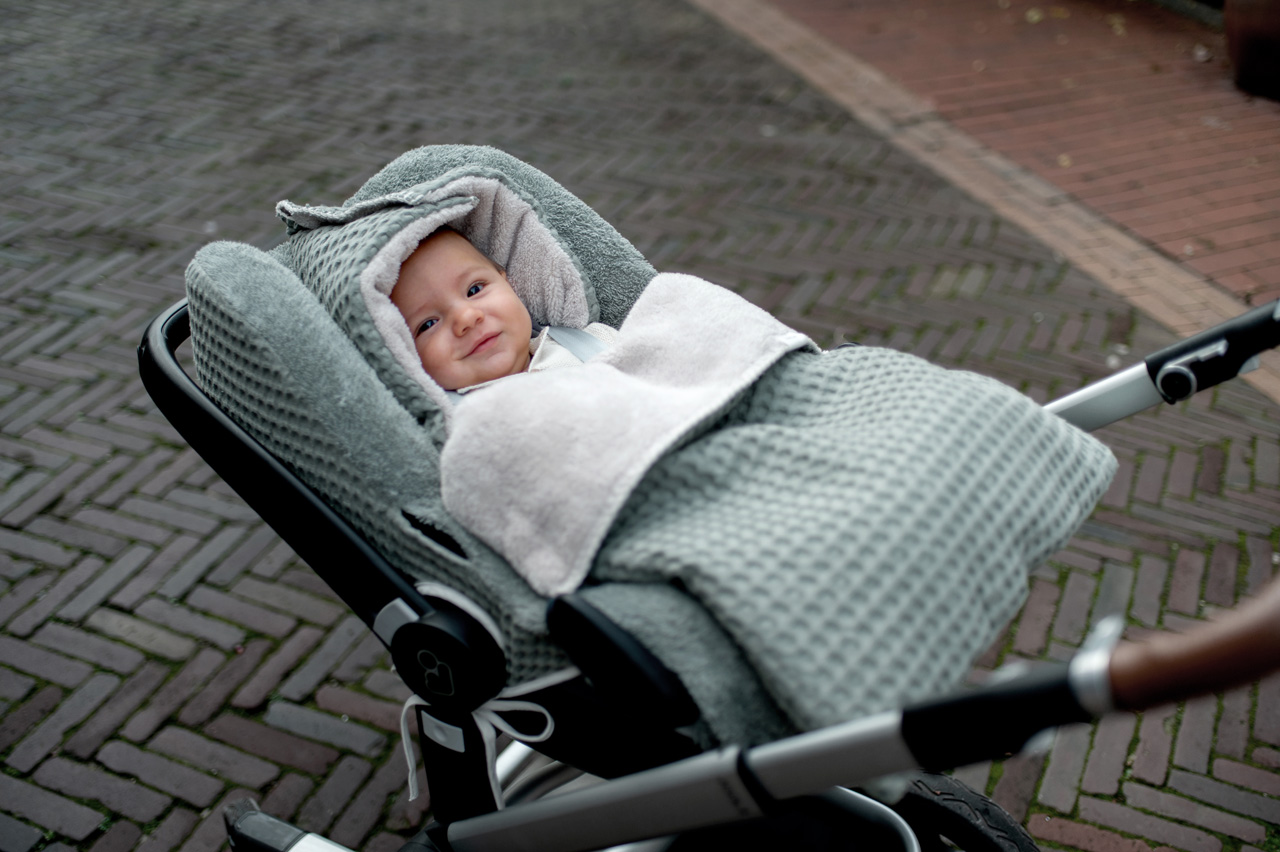 Voetenzak 0+ 3 Punts Wafel/teddy Oslo shadow green/soft sand