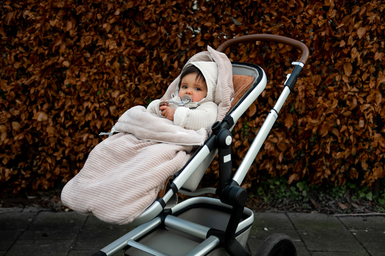Buggy Voetenzak Teddy Vik grey pink