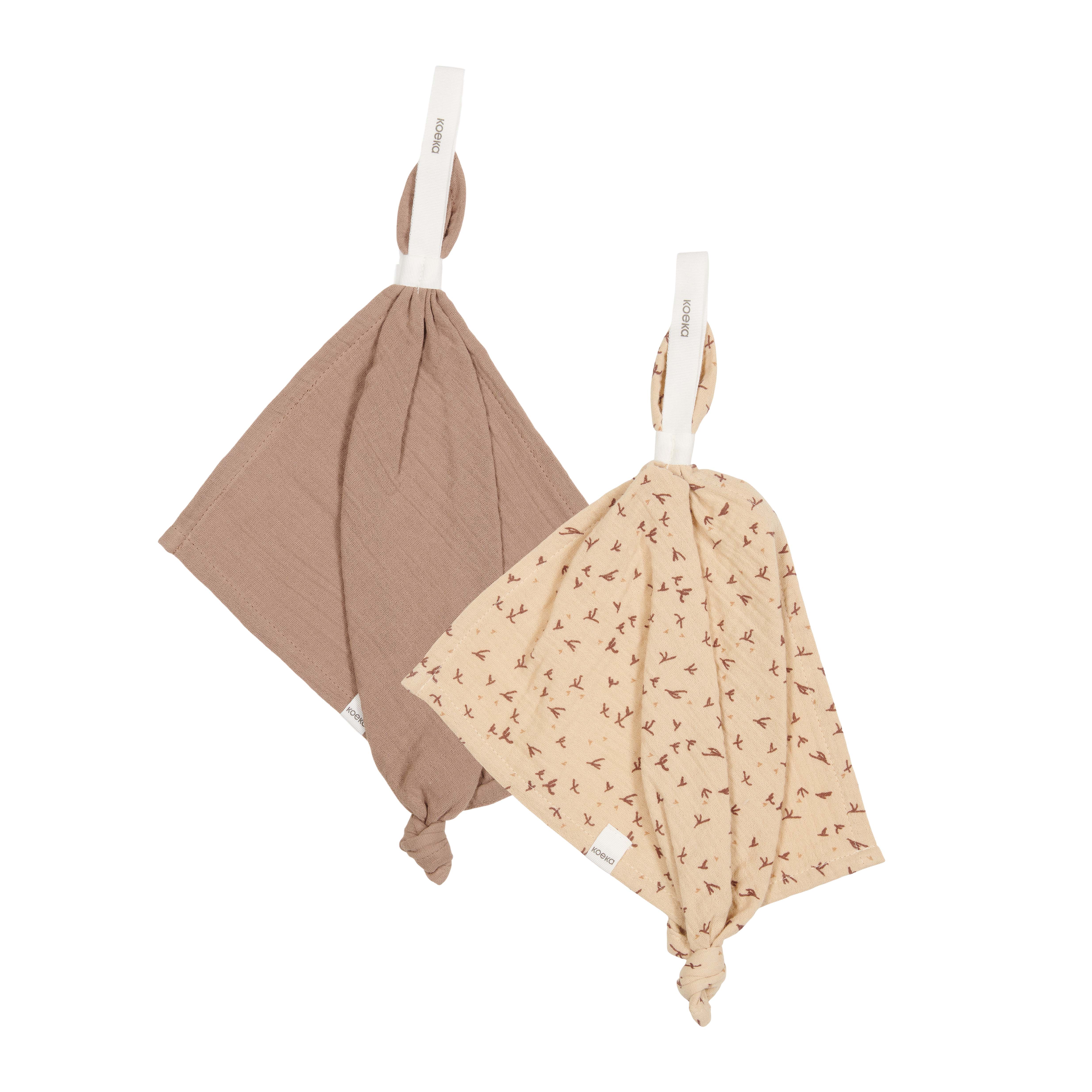 KOEKA Speendoekje 2-pack Trail beige/caffe