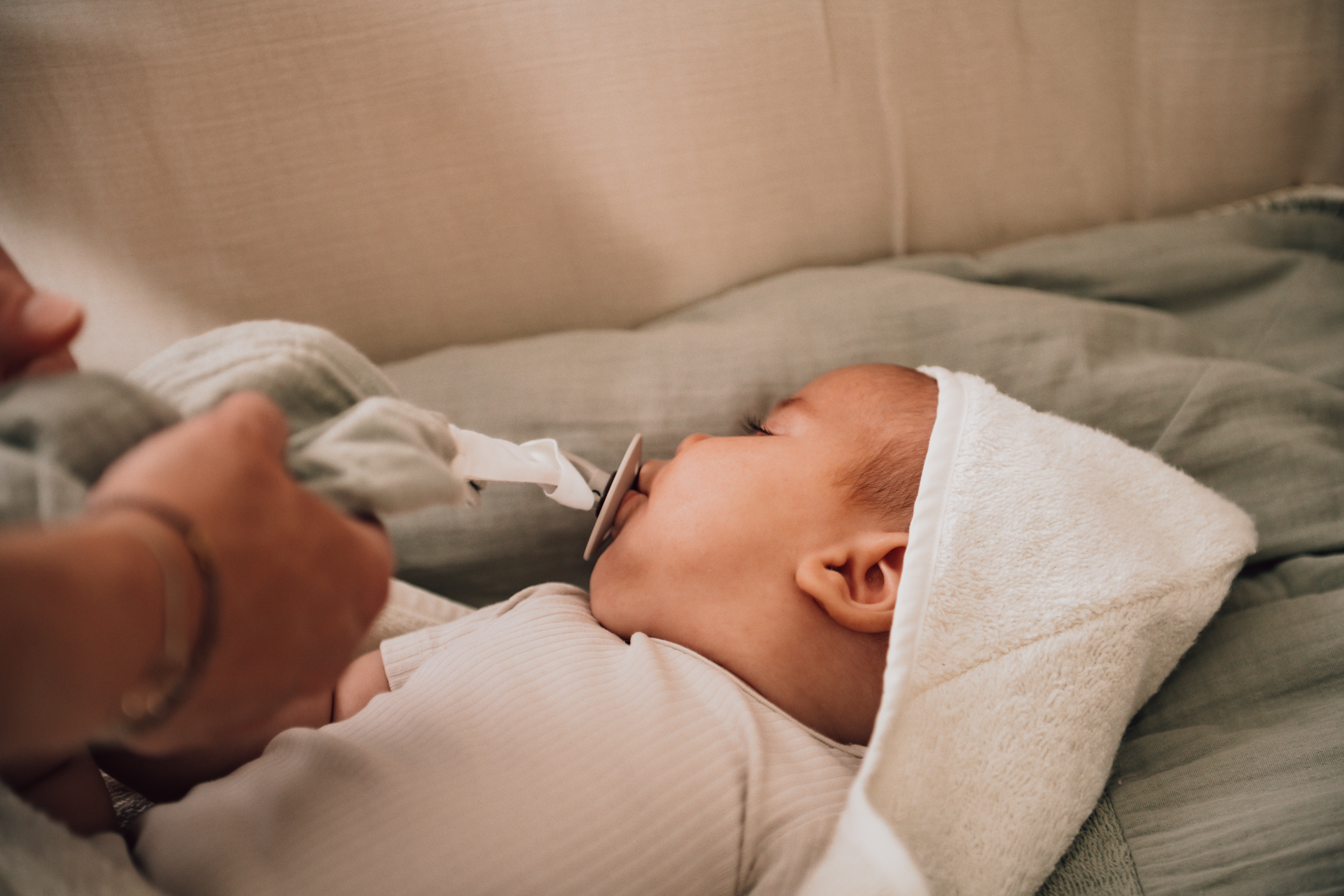 Wrap towel new born Dijon Daily warm white