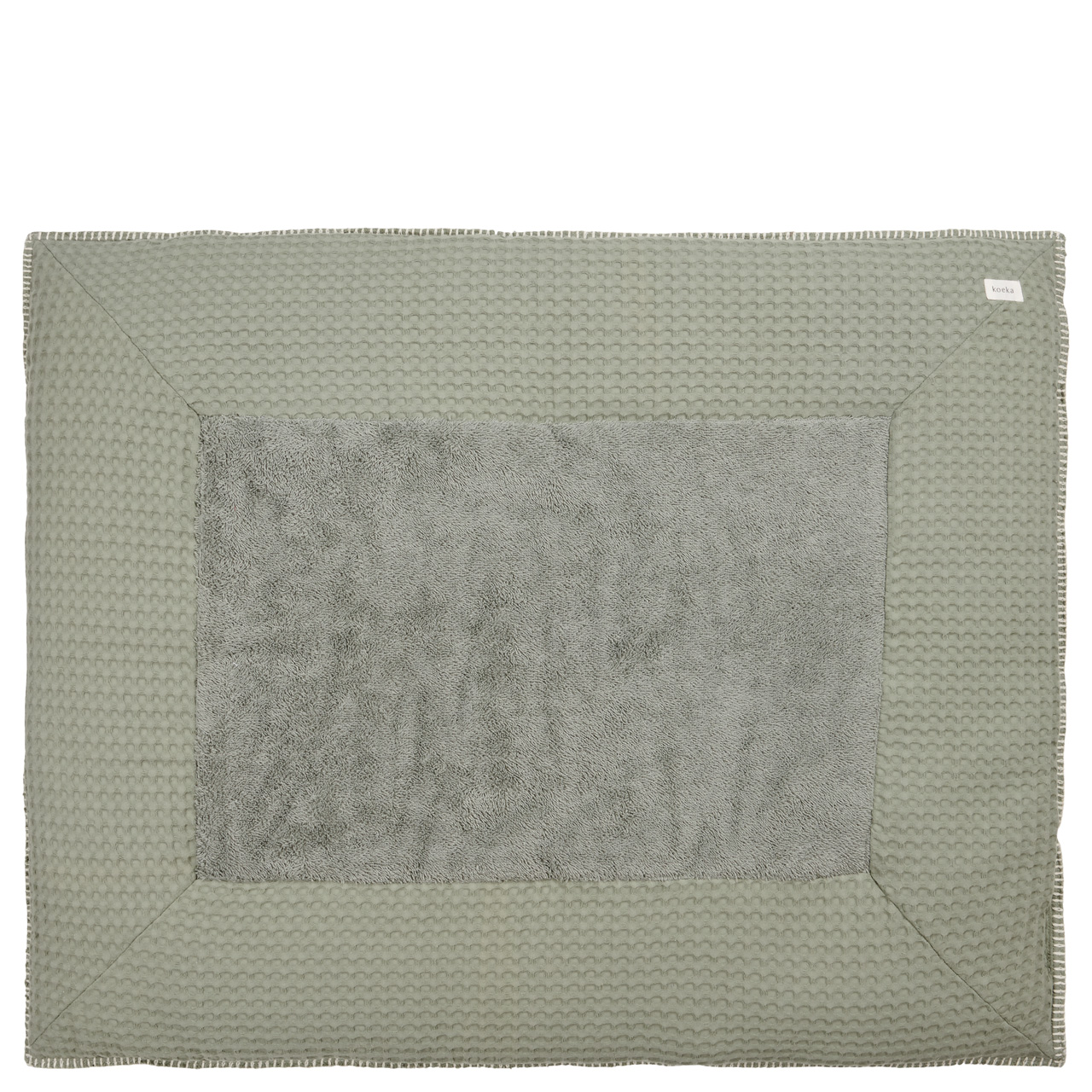 Boxkleed Wafel Amsterdam shadow green/misty grey