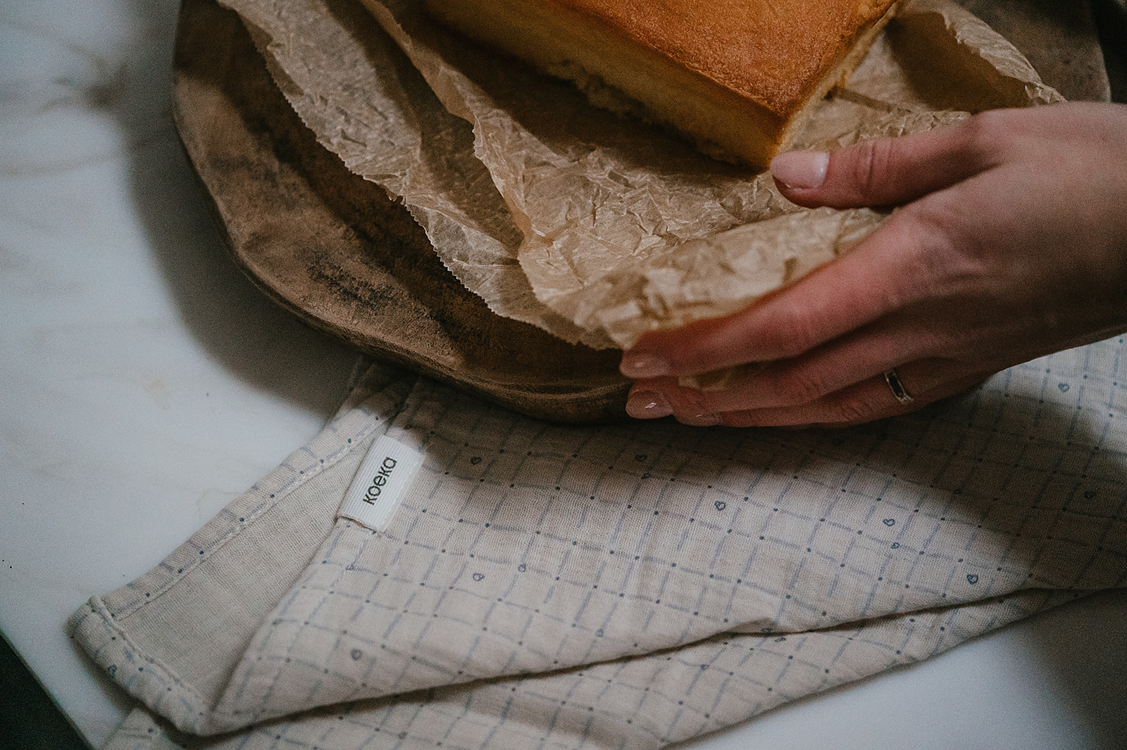 Mouchoir en mousseline 2-pack Lind warm white