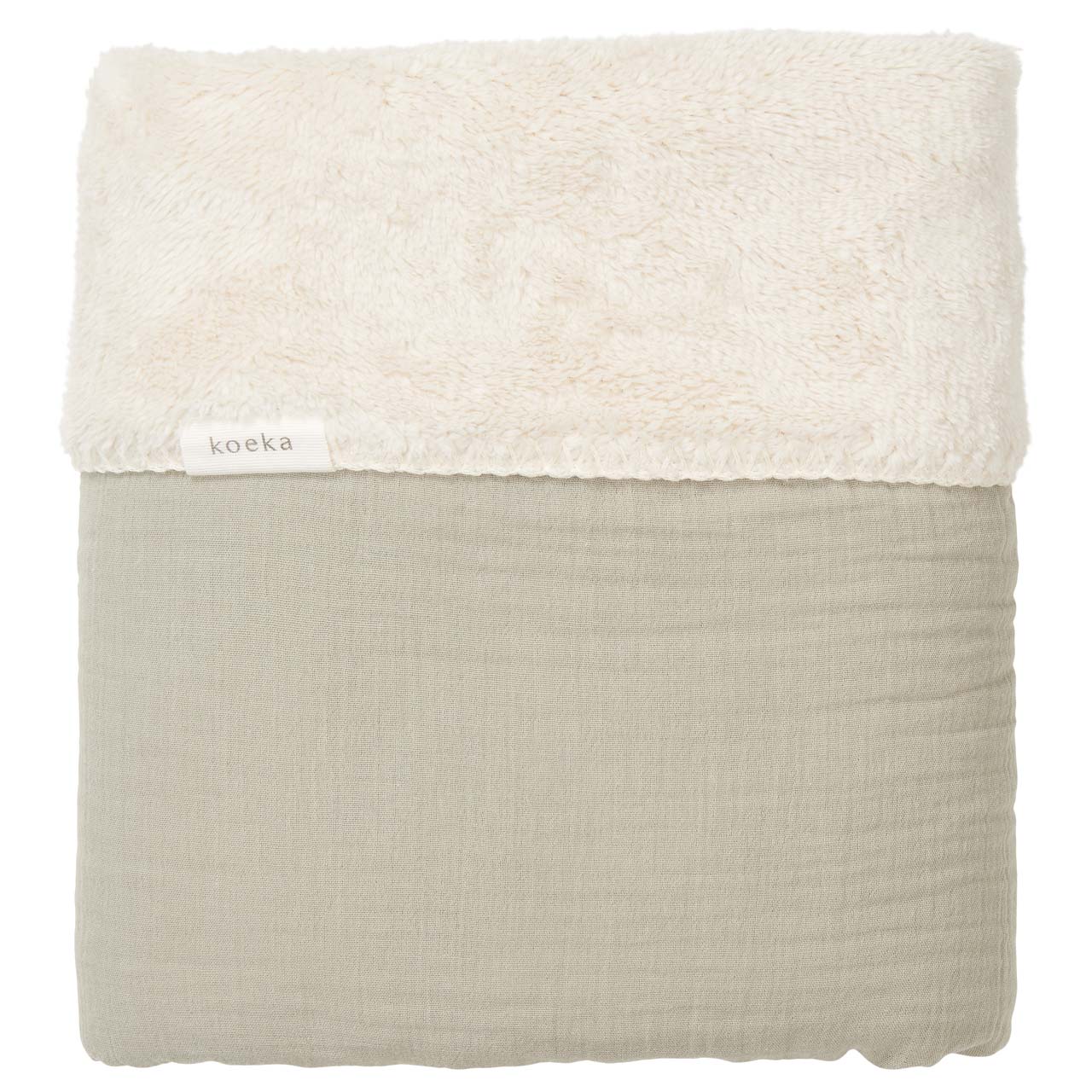 Bassinet blanket teddy Faro sage
