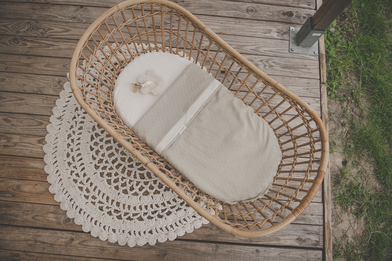 Wiegdeken Cotton Fleece Napa sage