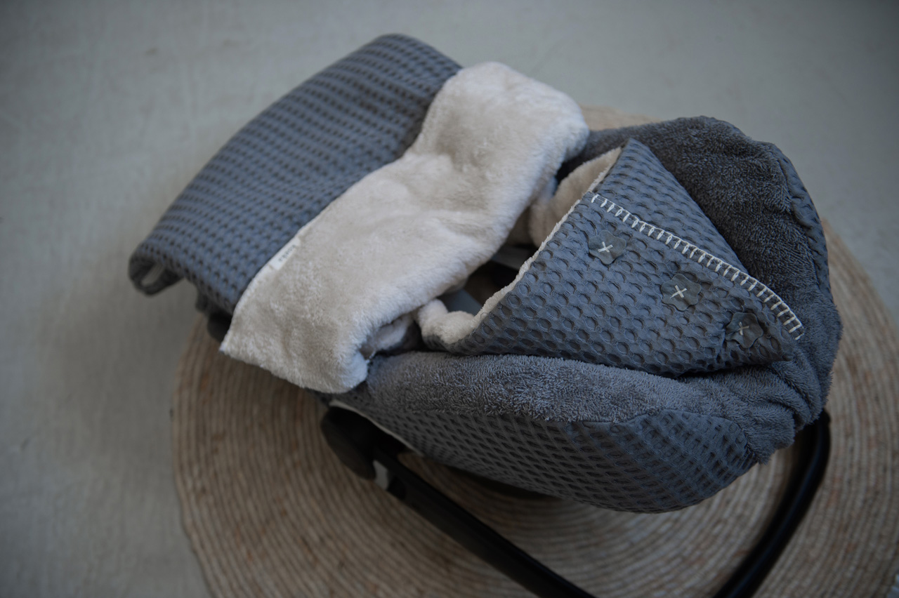 Autostoelhoes 0+ 3 Punts Wafel Antwerp steel grey