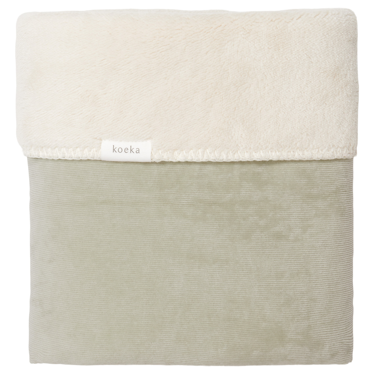 Cot blanket teddy Oddi sage