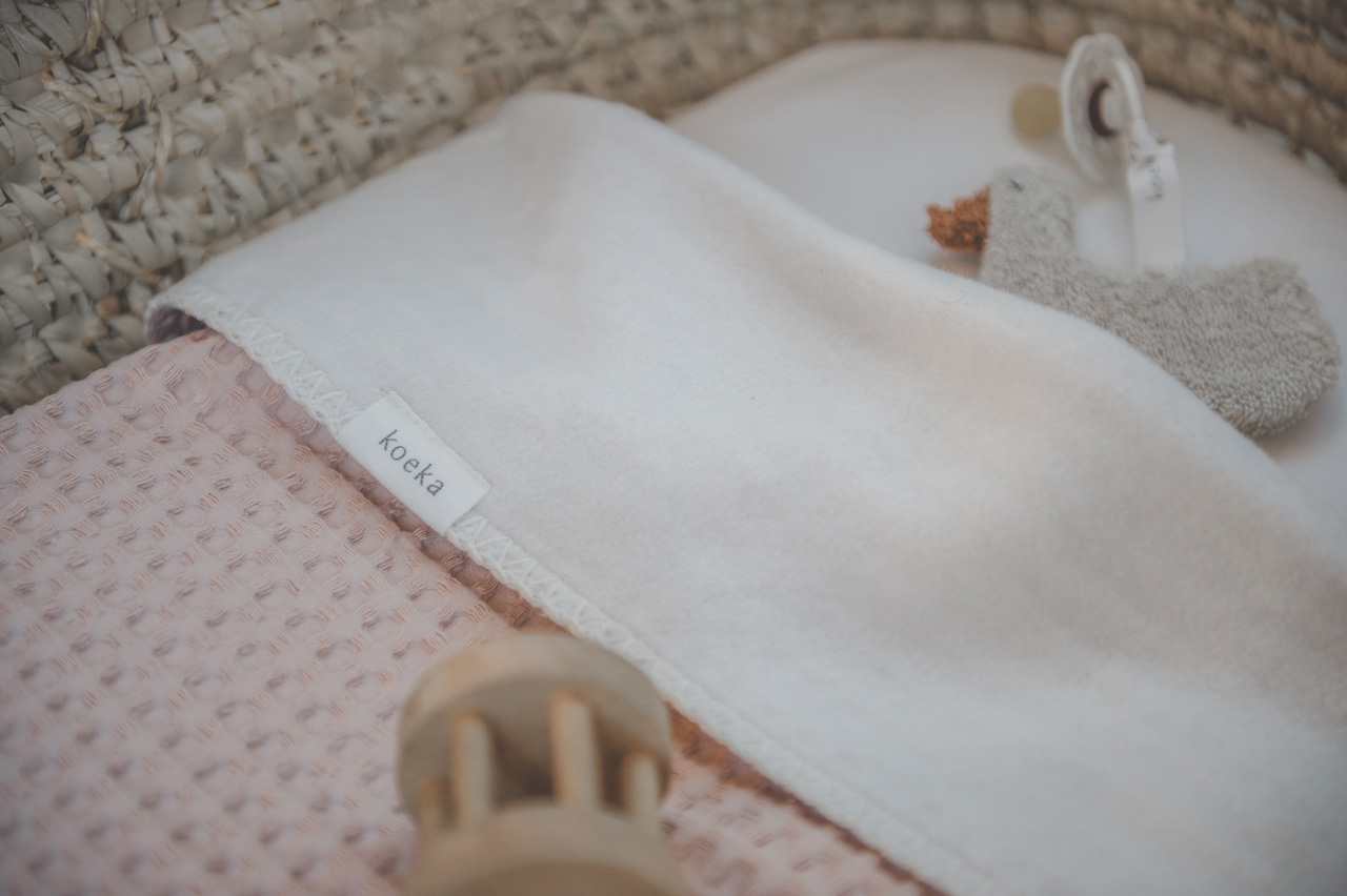 Cot blanket cotton fleece Amsterdam rosa salt