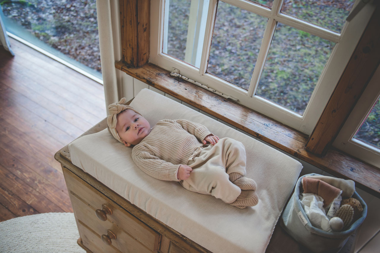 Aankleedkussenhoes Oddi warm white