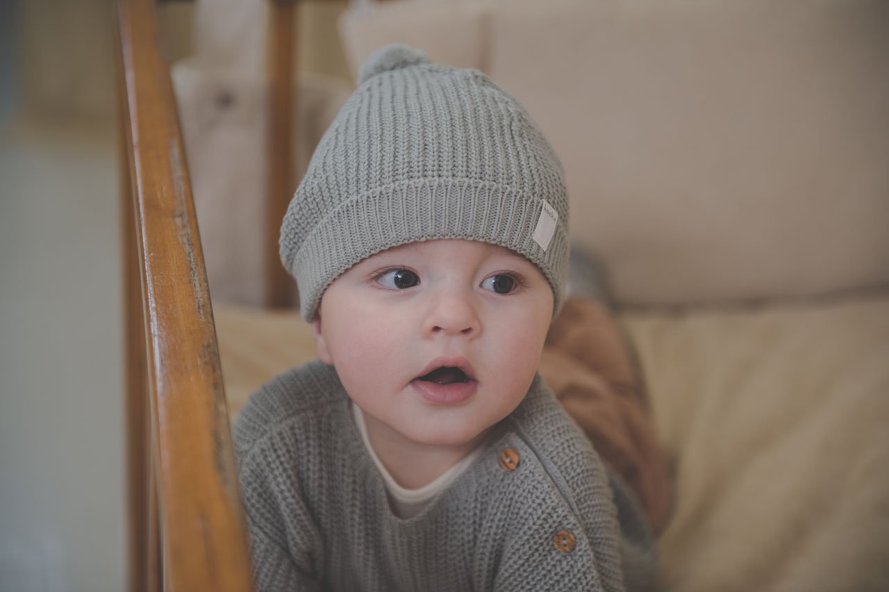 Baby Mutsje Dinan grey wave