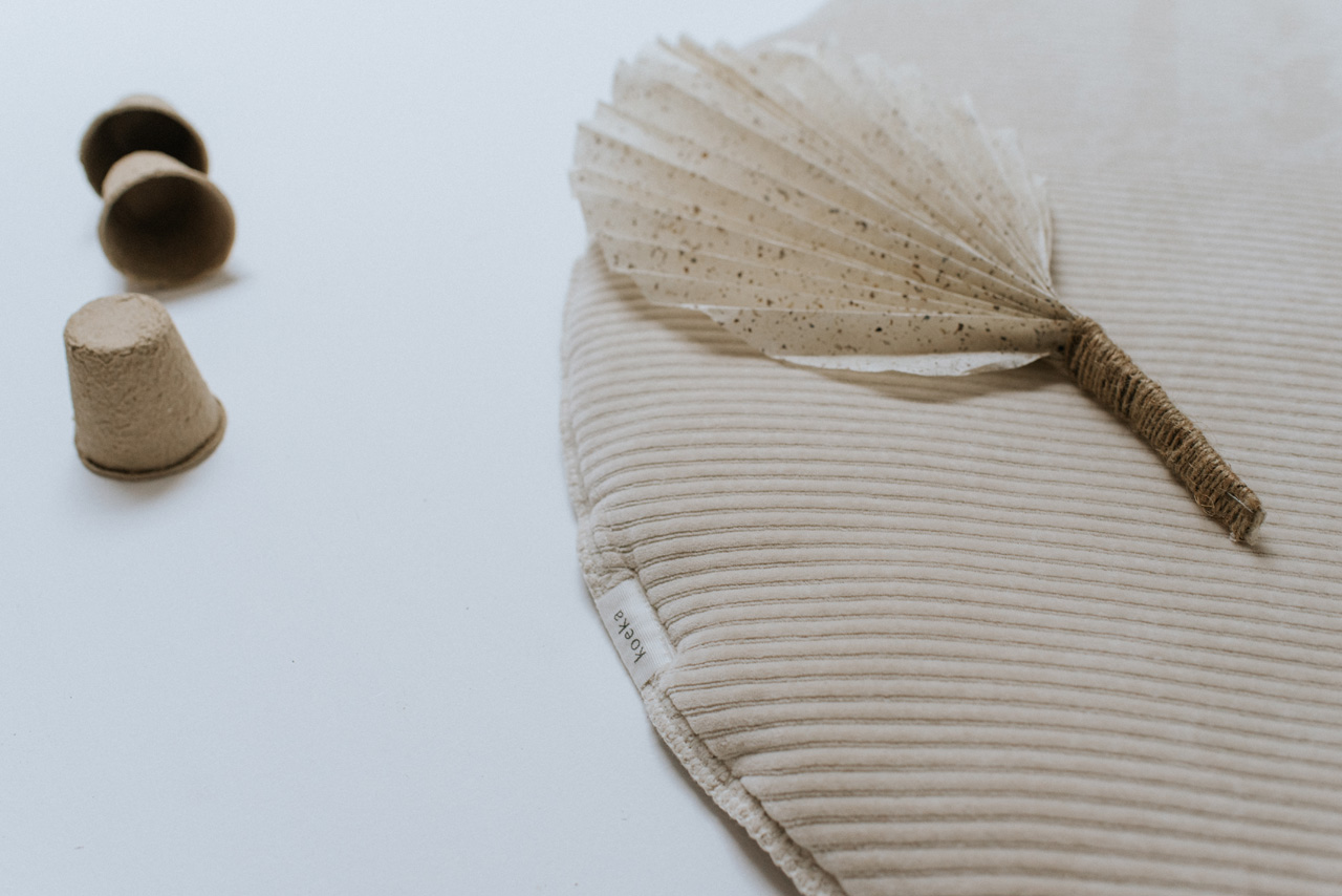 Boxkleed Rond Vik sand/grey pink