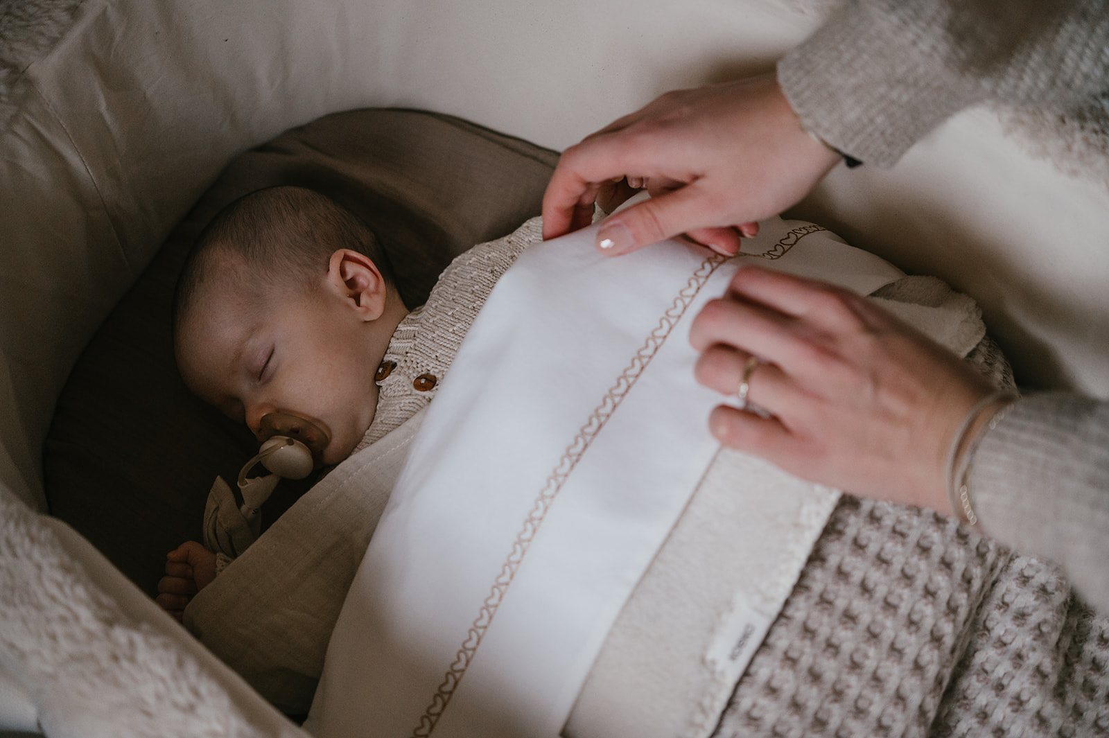 Cot blanket teddy Oslo crumble