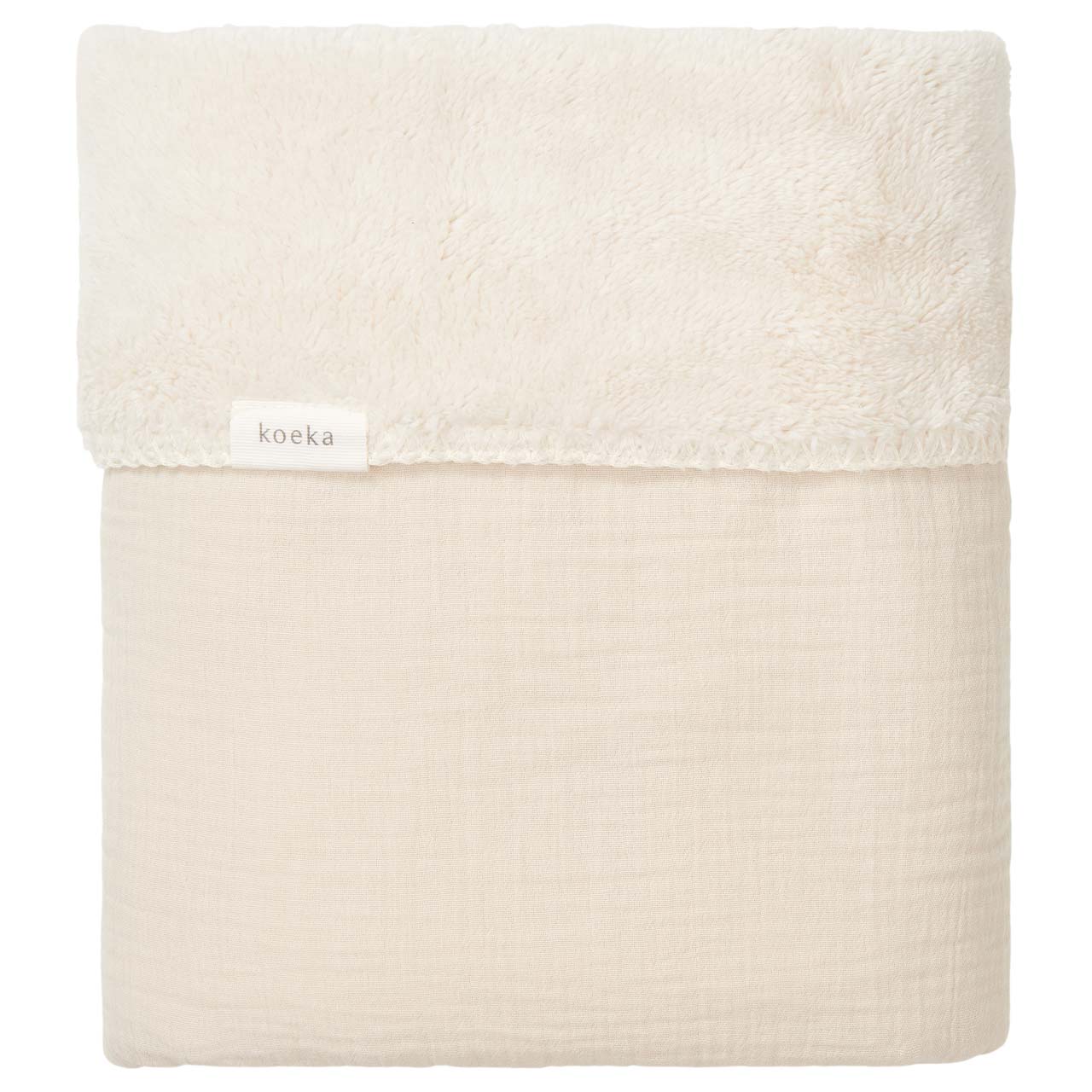 Couverture berceau teddy Faroo warm white