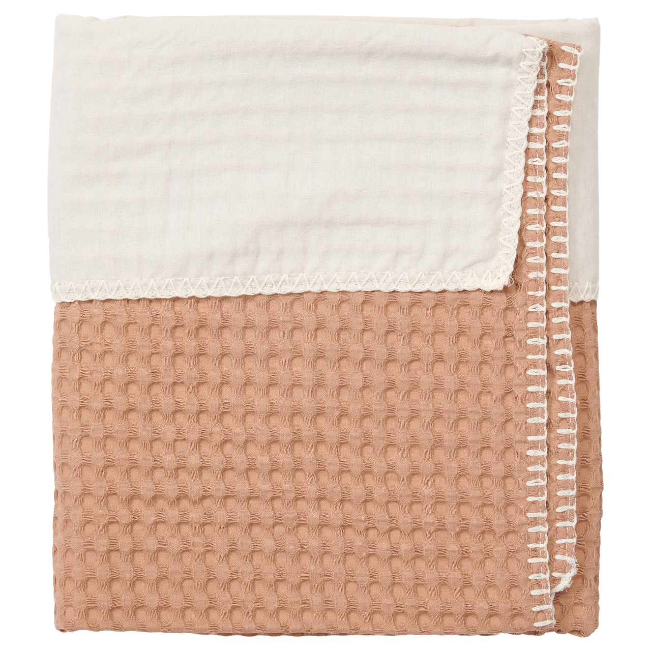 Wiegdeken Wafel/flanel Antwerp soft earth/pebble