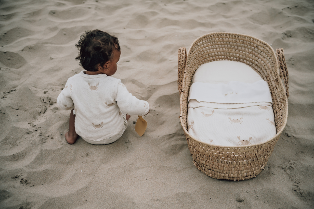 Drap plat lit de bébé Life is a beach dune