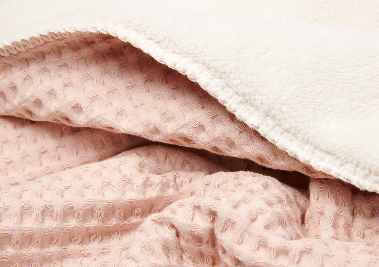 Cot blanket teddy Oslo rosa salt