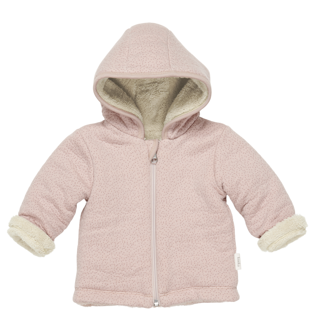 Baby jacket reversible Riga grey pink/pebble