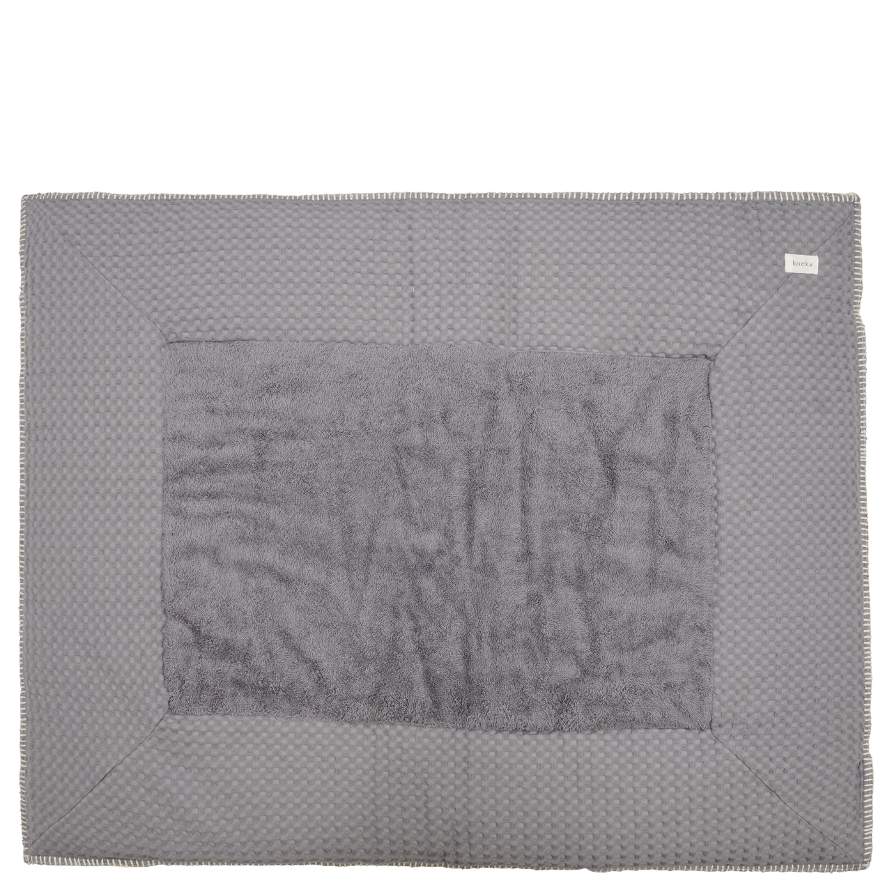 Boxkleed Wafel Amsterdam steel grey/sand