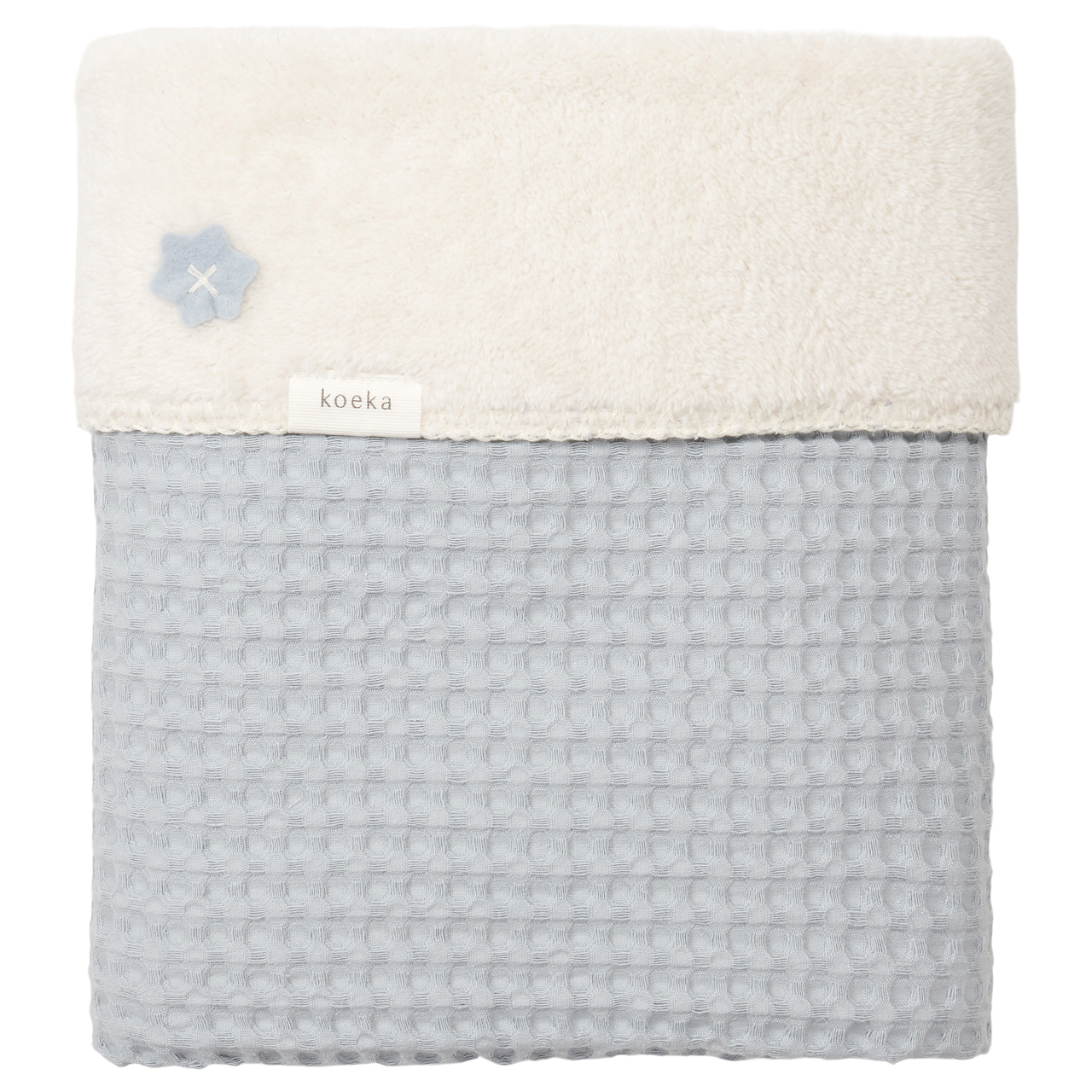 Ledikantdeken Wafel/teddy Oslo wave/pebble
