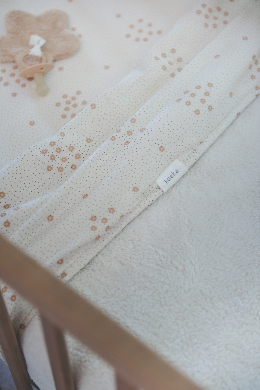 Ledikantdeken Teddy Reversible Sunnyside warm white