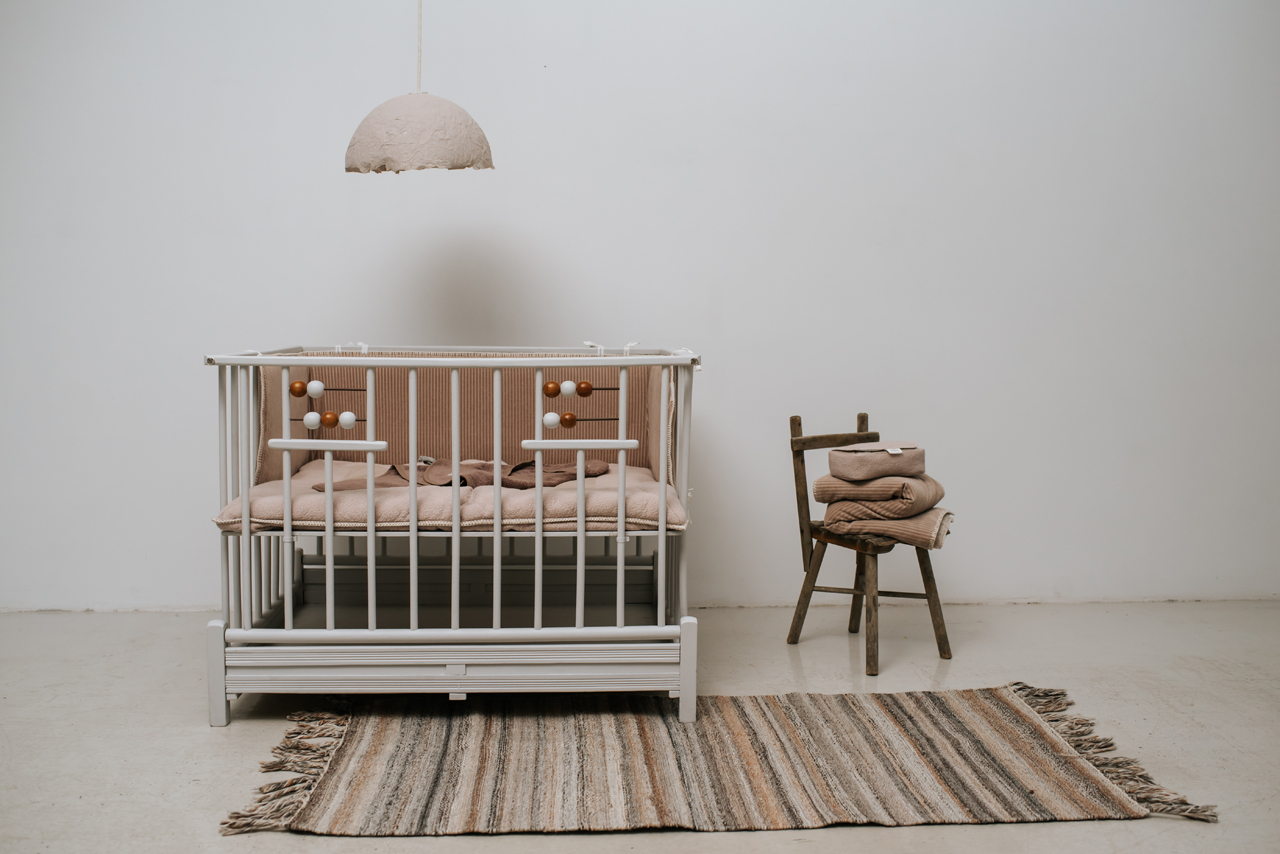 Play pen - / Cot bumper Vik grey pink