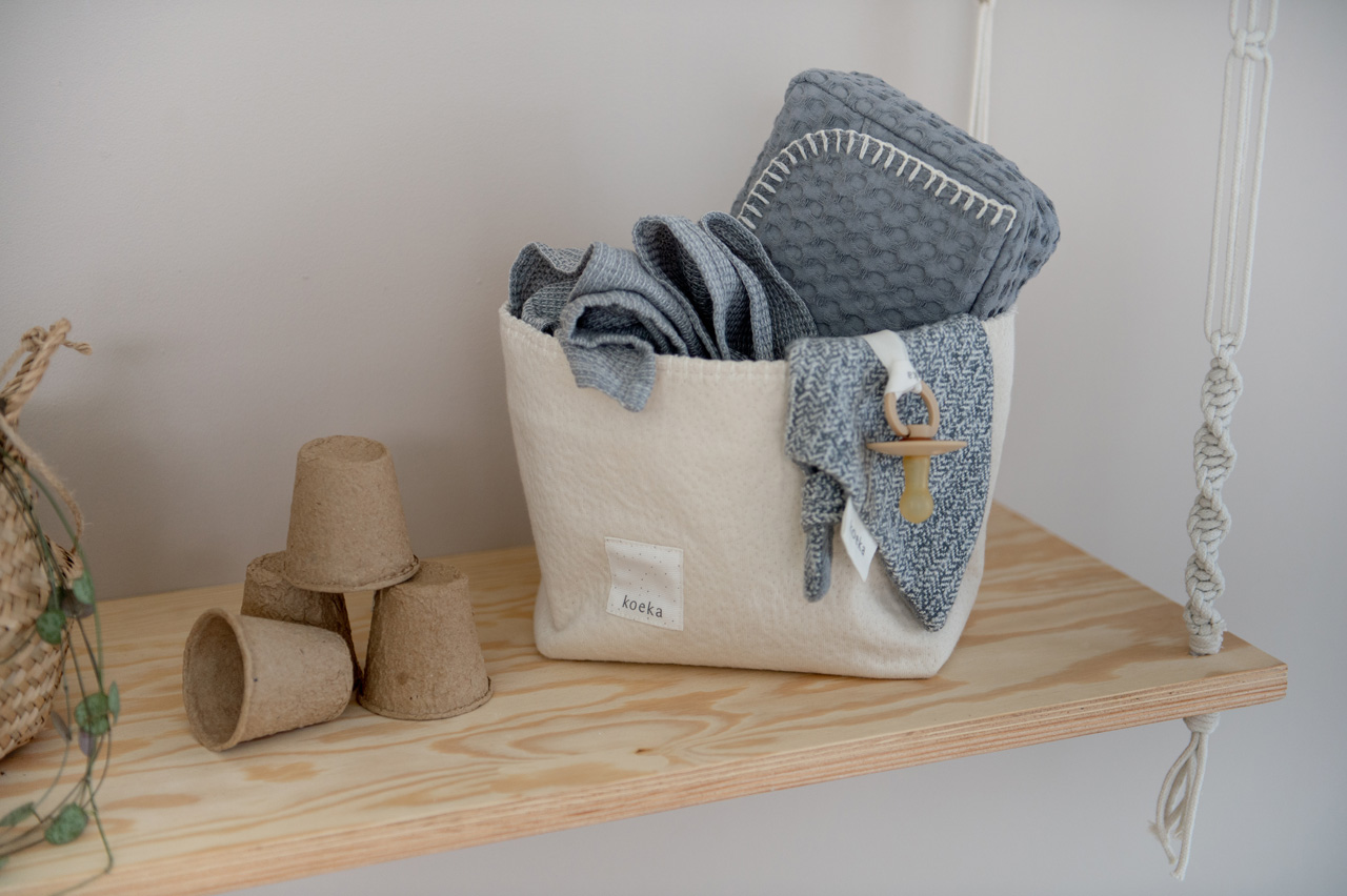 Hoes Voor Babydoekjes Wafel Antwerp steel grey