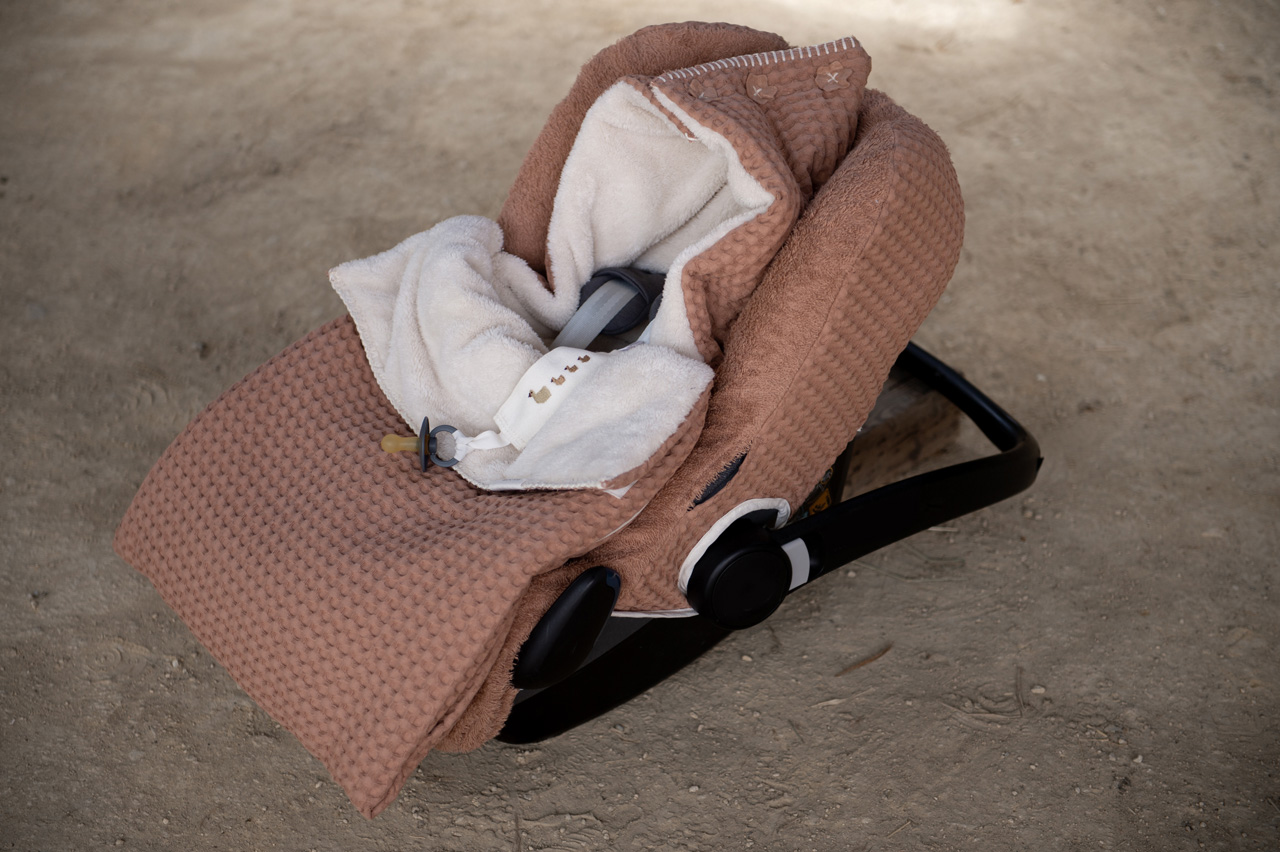 Voetenzak 0+ 3 Punts Wafel/teddy Oslo soft earth/pebble