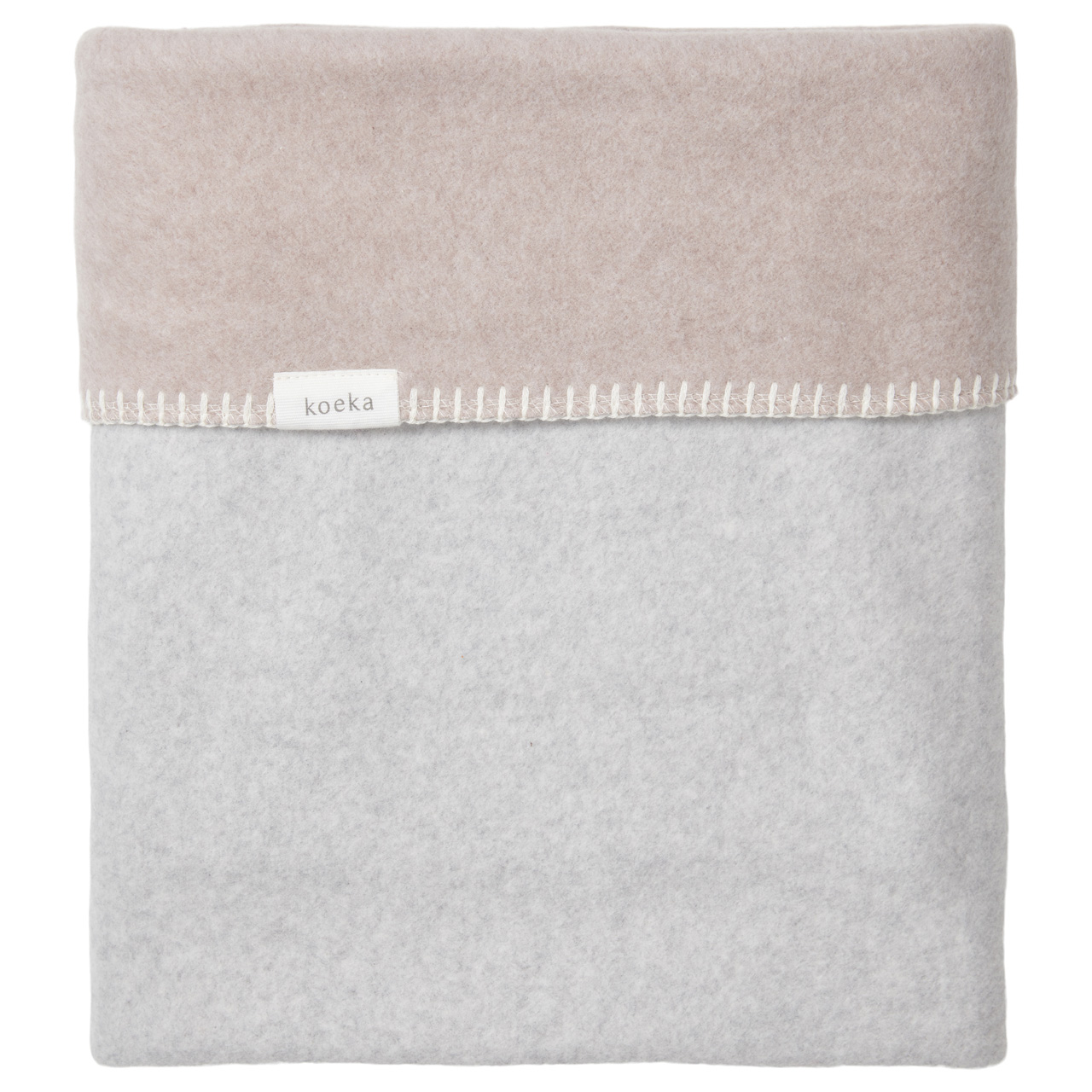 Bassinet blanket reversible Denver clay/soft grey