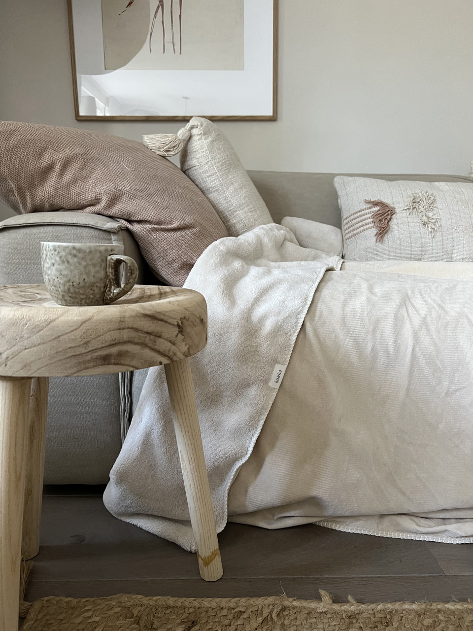 Eenpersoonsdeken Teddy Oddi warm white