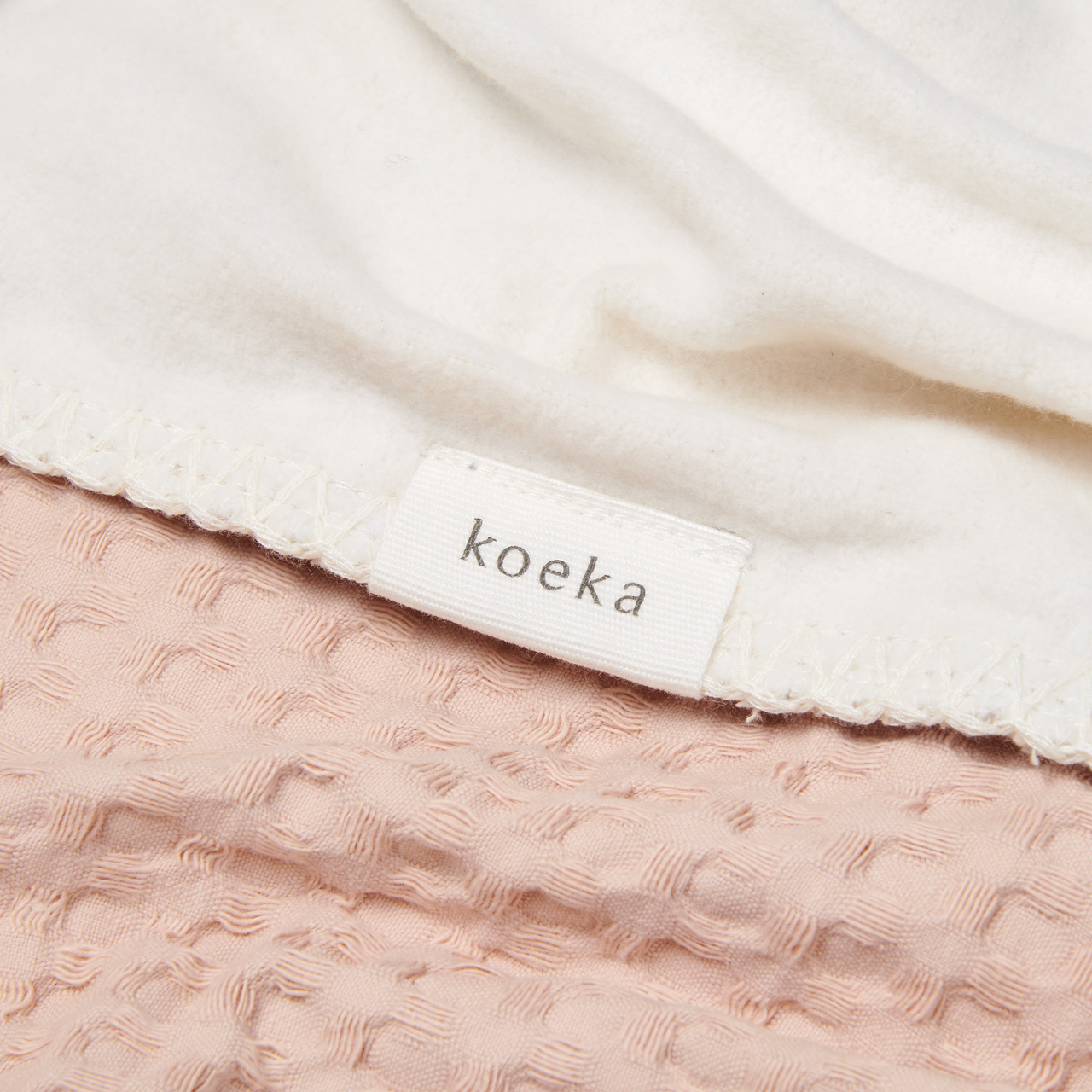 Ledikantdeken Cotton Fleece Wafel Amsterdam rosa salt