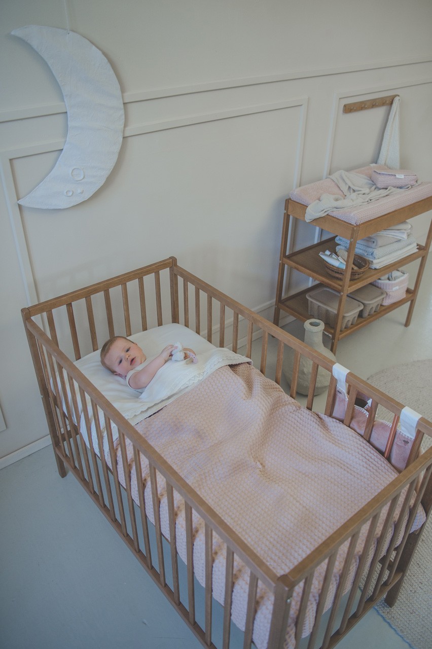 Couverture pour lit bébé teddy Oslo rosa salt