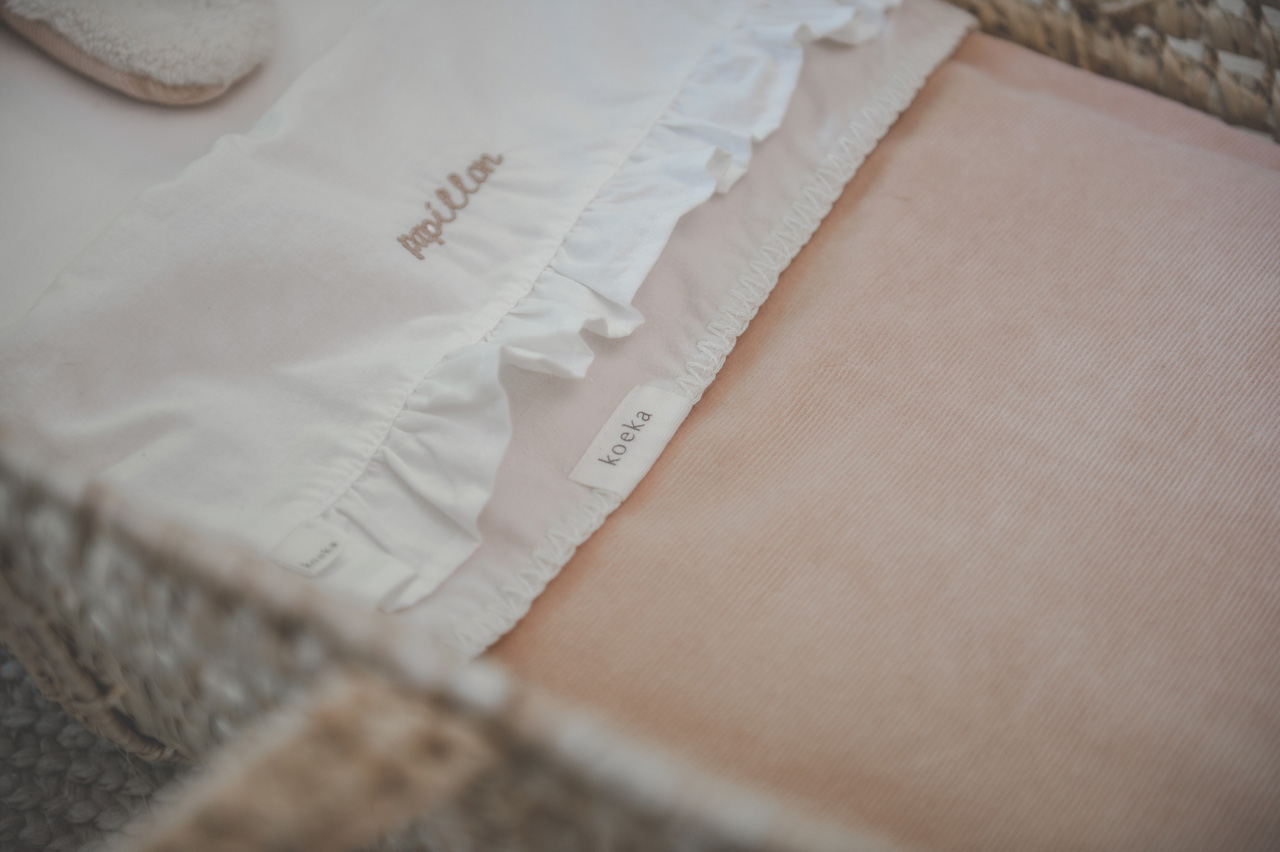 Ledikantdeken Flanel Oddi rosa salt