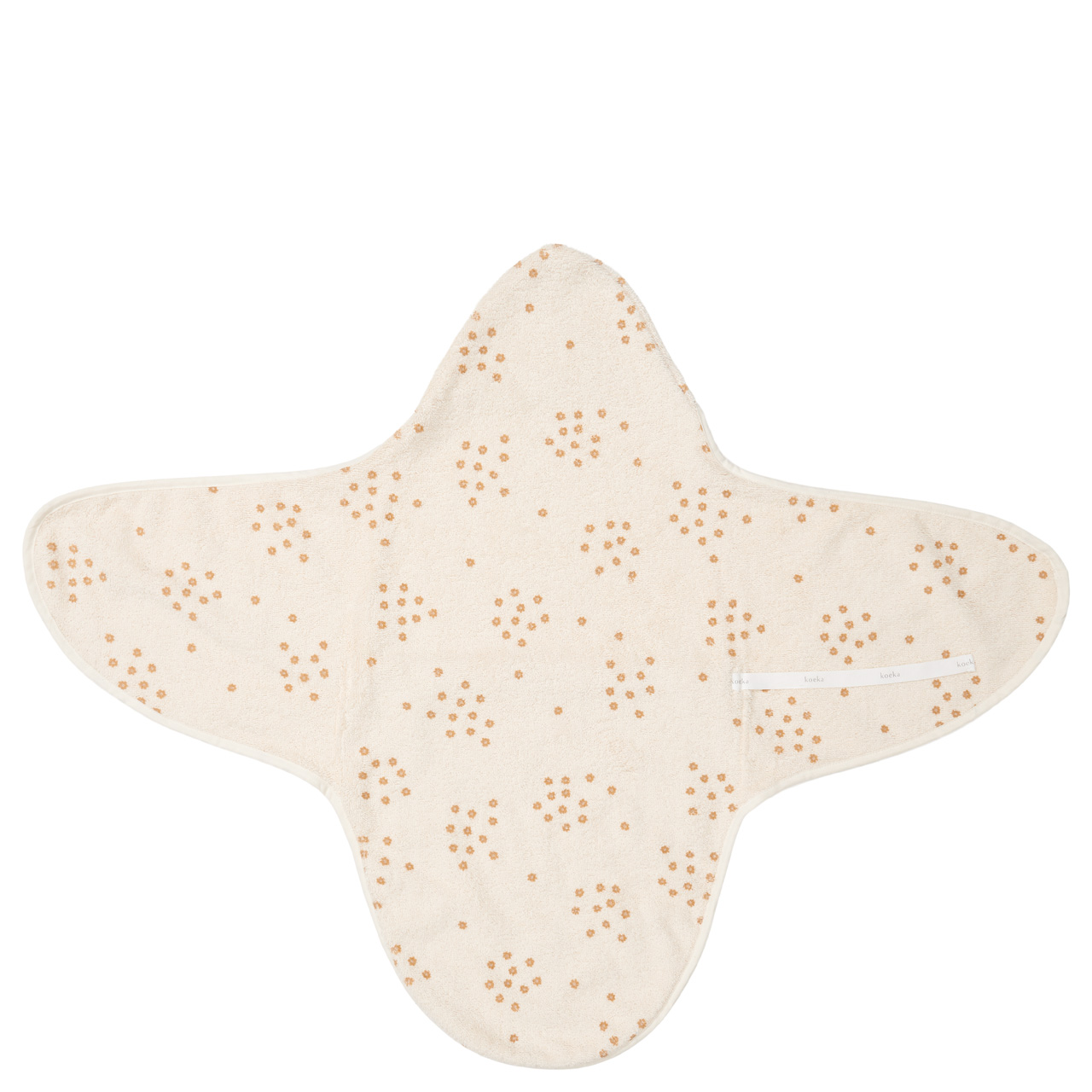 Omslagdoek Newborn Flower Crown natural