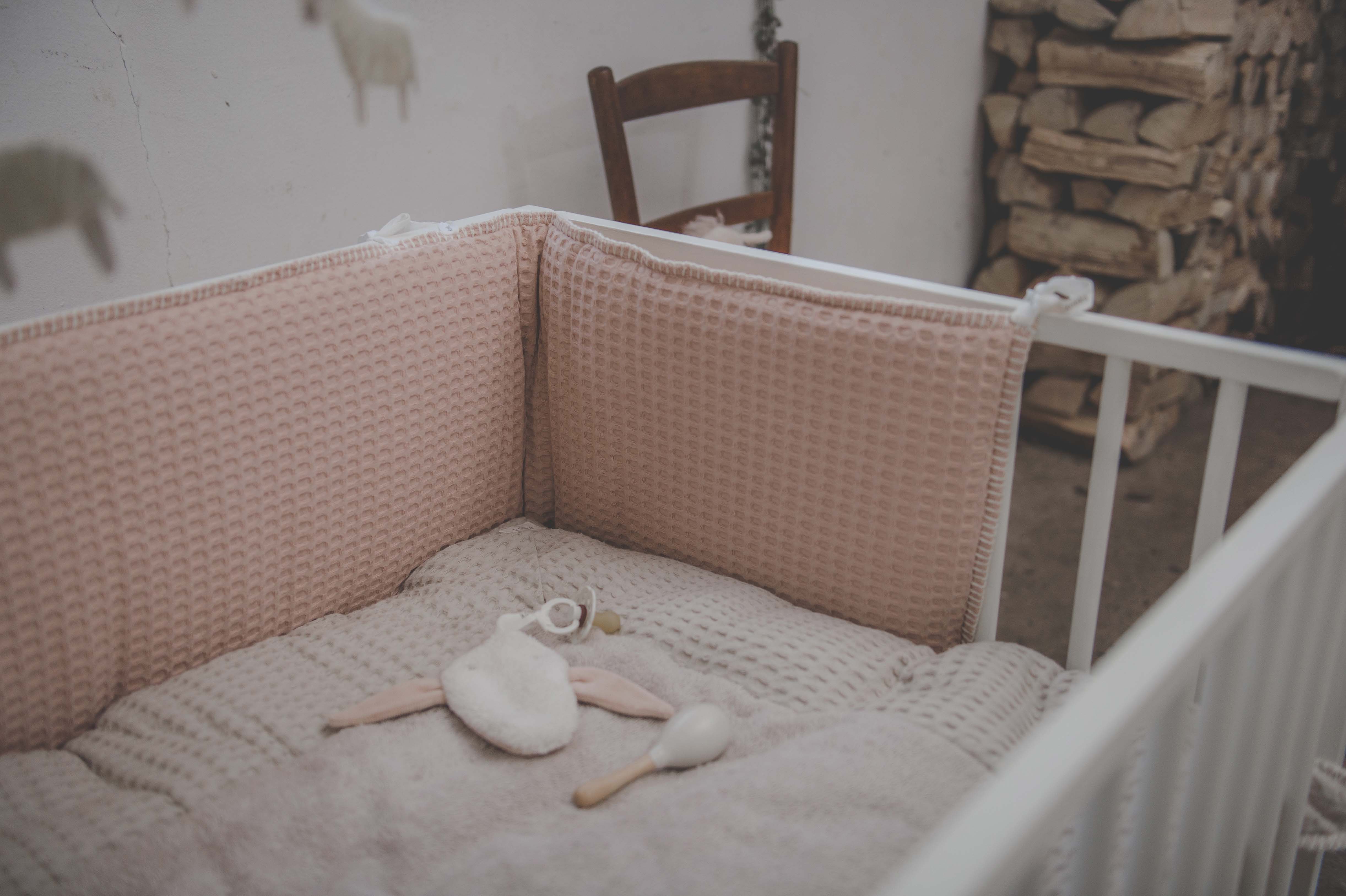 Play pen - / Cot bumper Amsterdam rosa salt