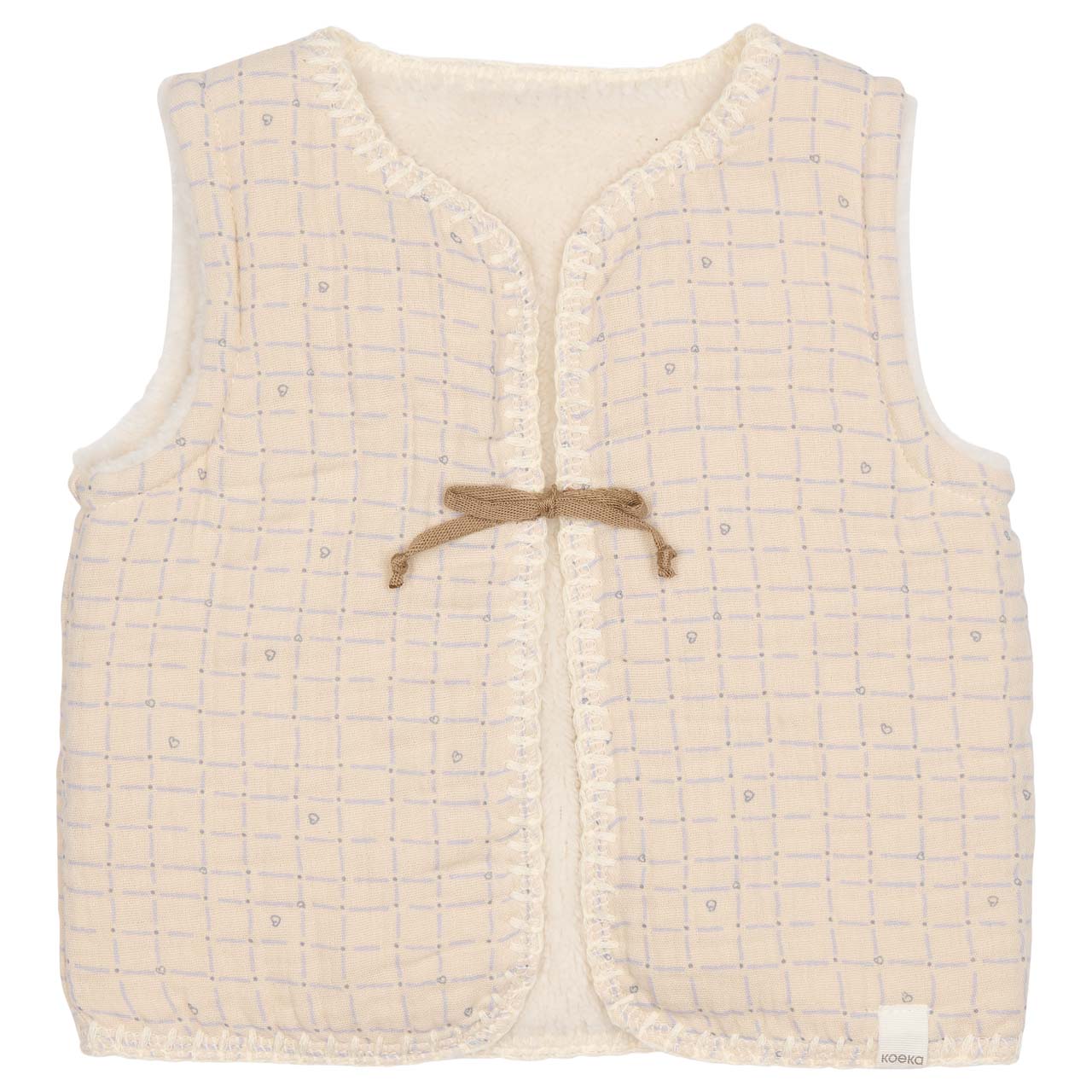 Baby vest sleeveless reversible Lind warm white Baby vest sleeveless reversible Lind warm white