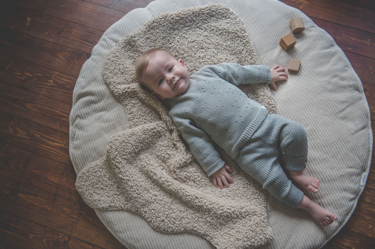 Baby Trui Ajour Dinan grey wave
