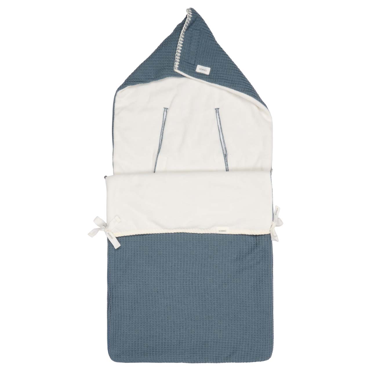 Voetenzak 0+ 3/5 Punts Cotton Fleece Malaga bluestone