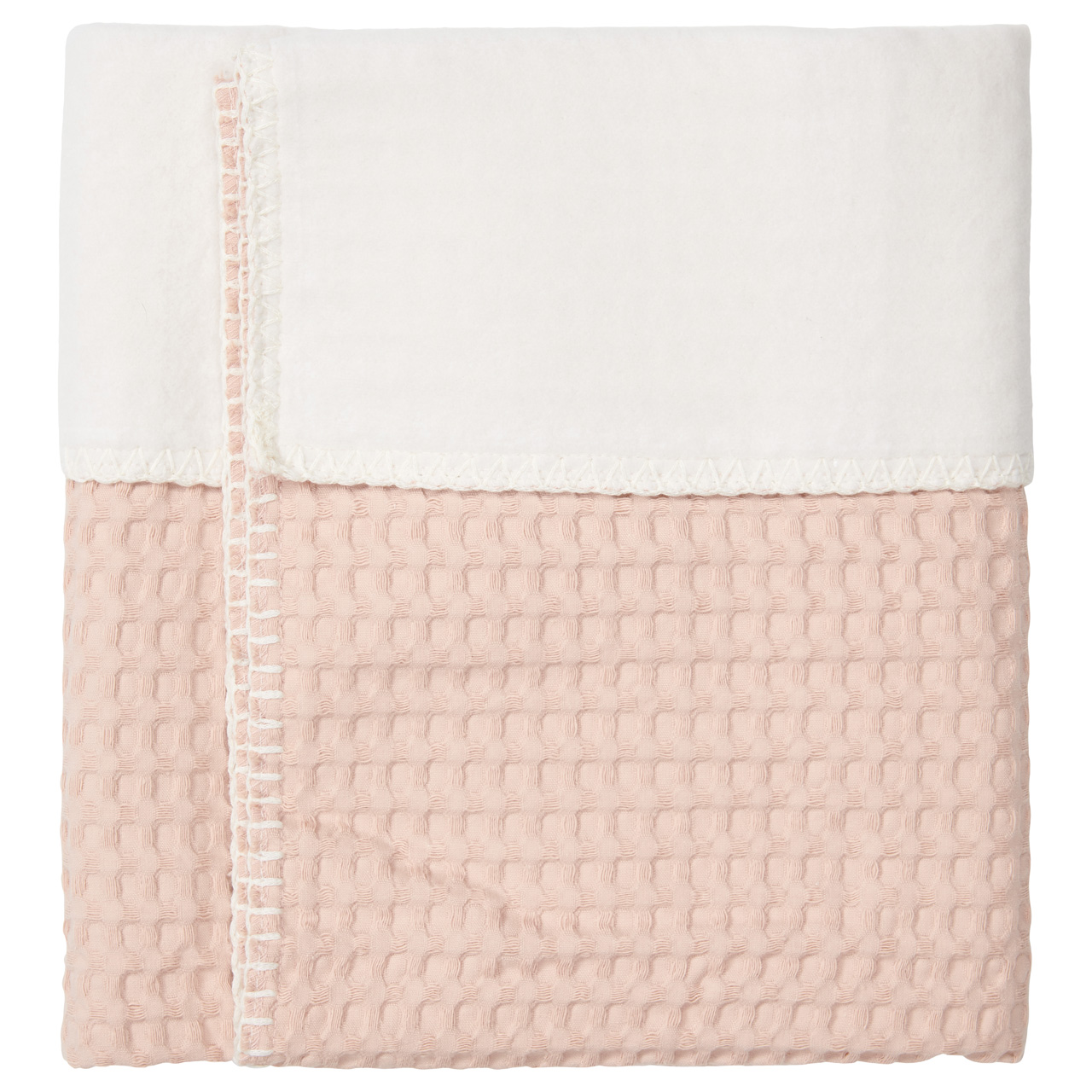 Cot blanket cotton fleece Amsterdam rosa salt