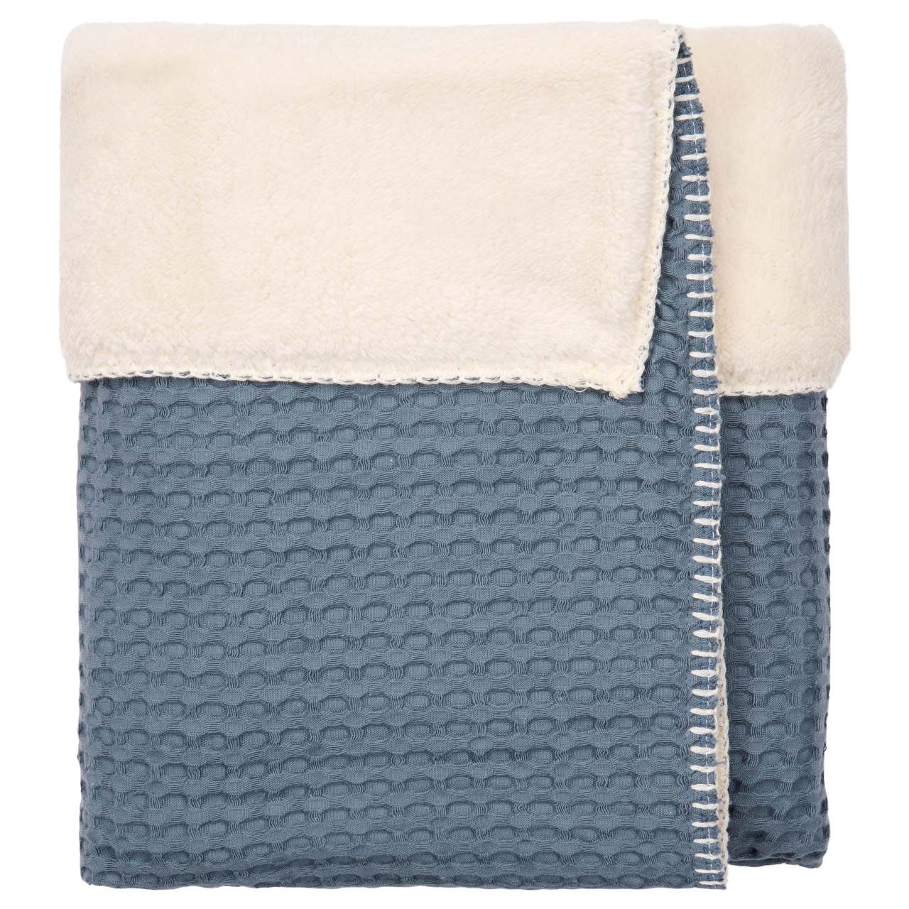 Couverture berceau teddy Oslo bluestone