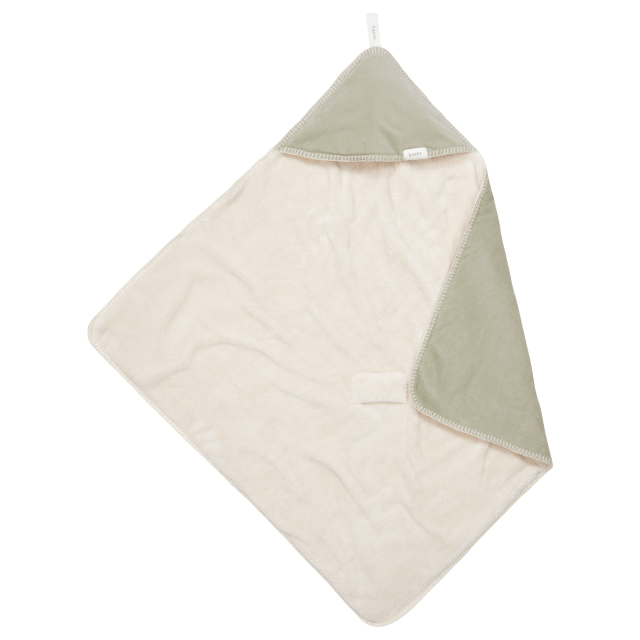 Wrap towel teddy Oddi sage