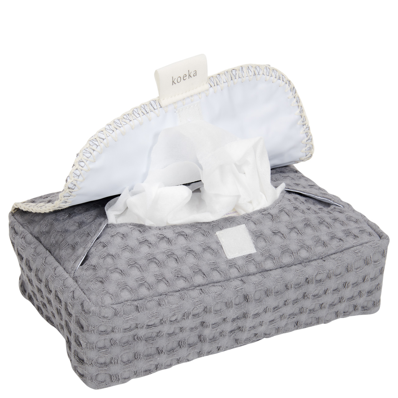 Hoes Voor Babydoekjes Wafel Antwerp steel grey