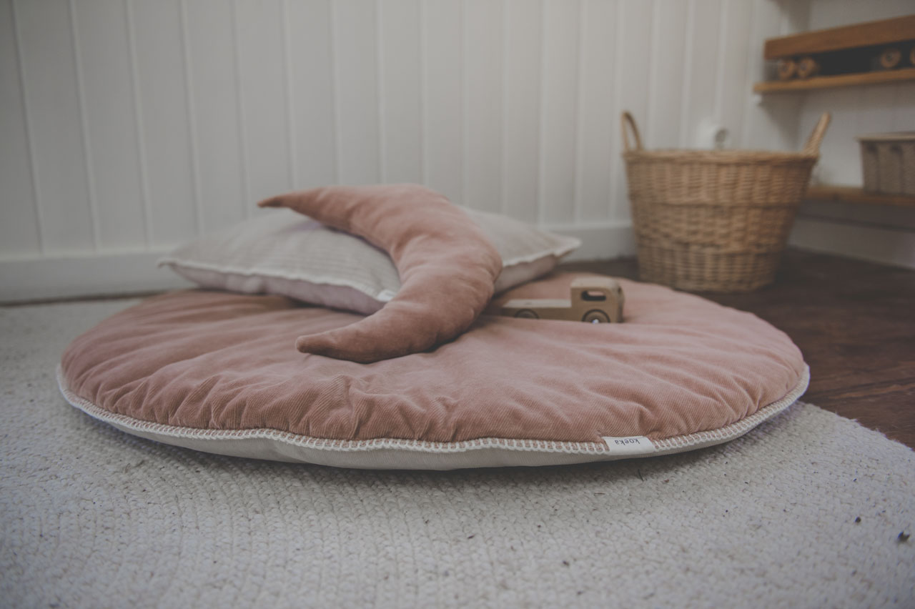 Boxkleed Rond Oddi soft earth/wam white
