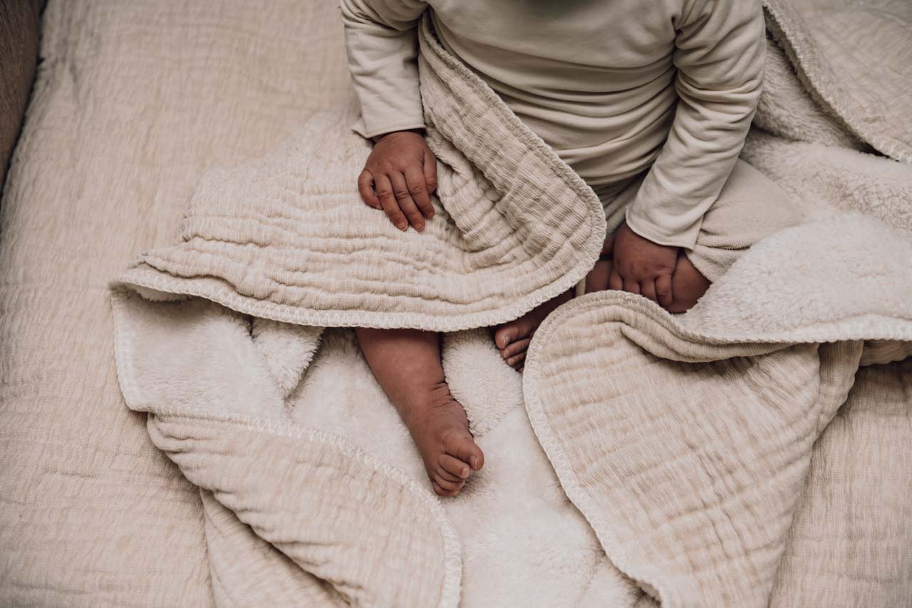 Couverture pour lit bébé teddy Rivoli warm white