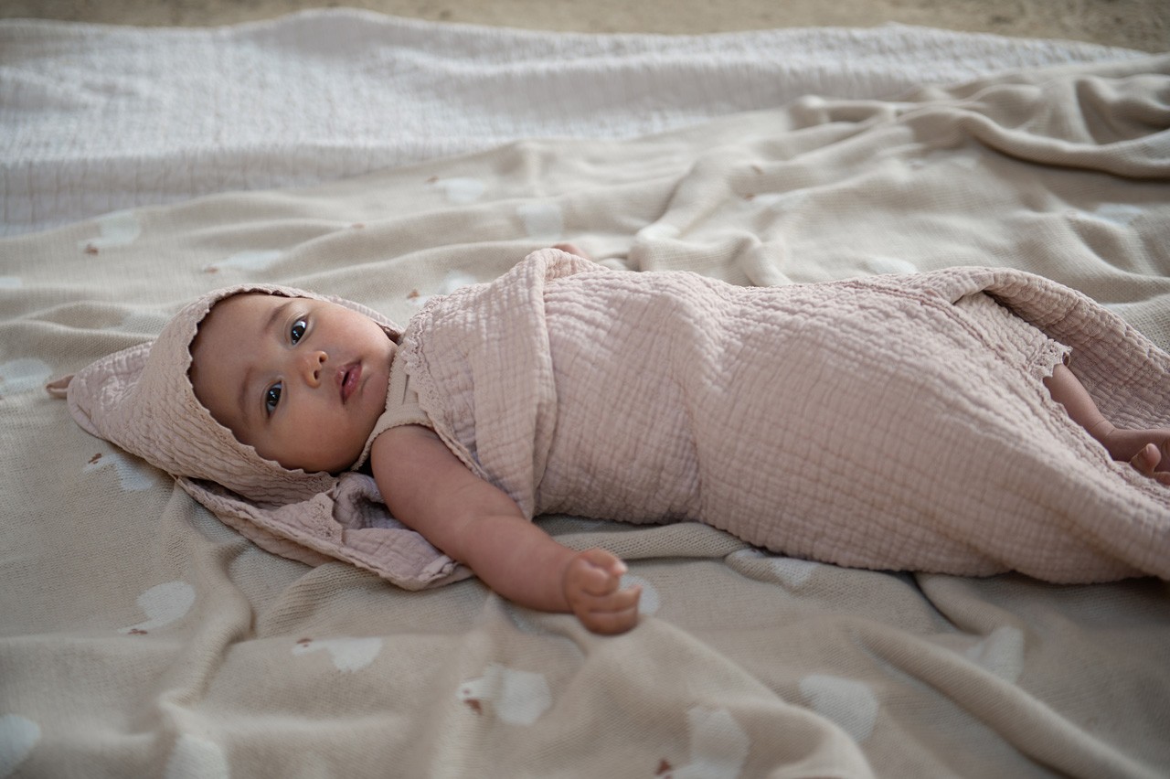 Omslagdoek Lace Elba rosa salt
