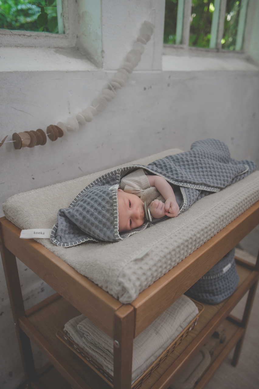 Omslagdoek Wafel Antwerp steel grey