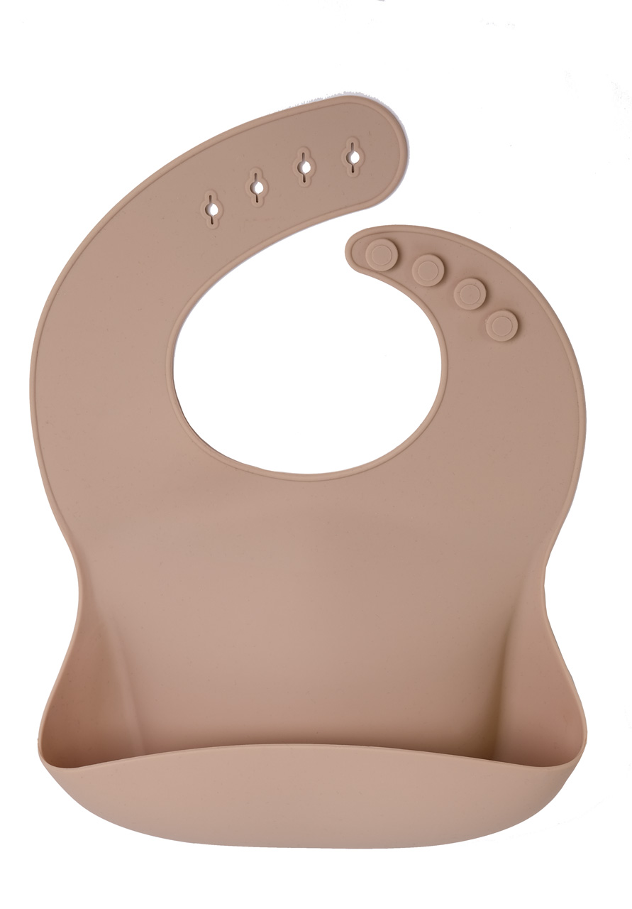 Bib with crumbcatcher nude