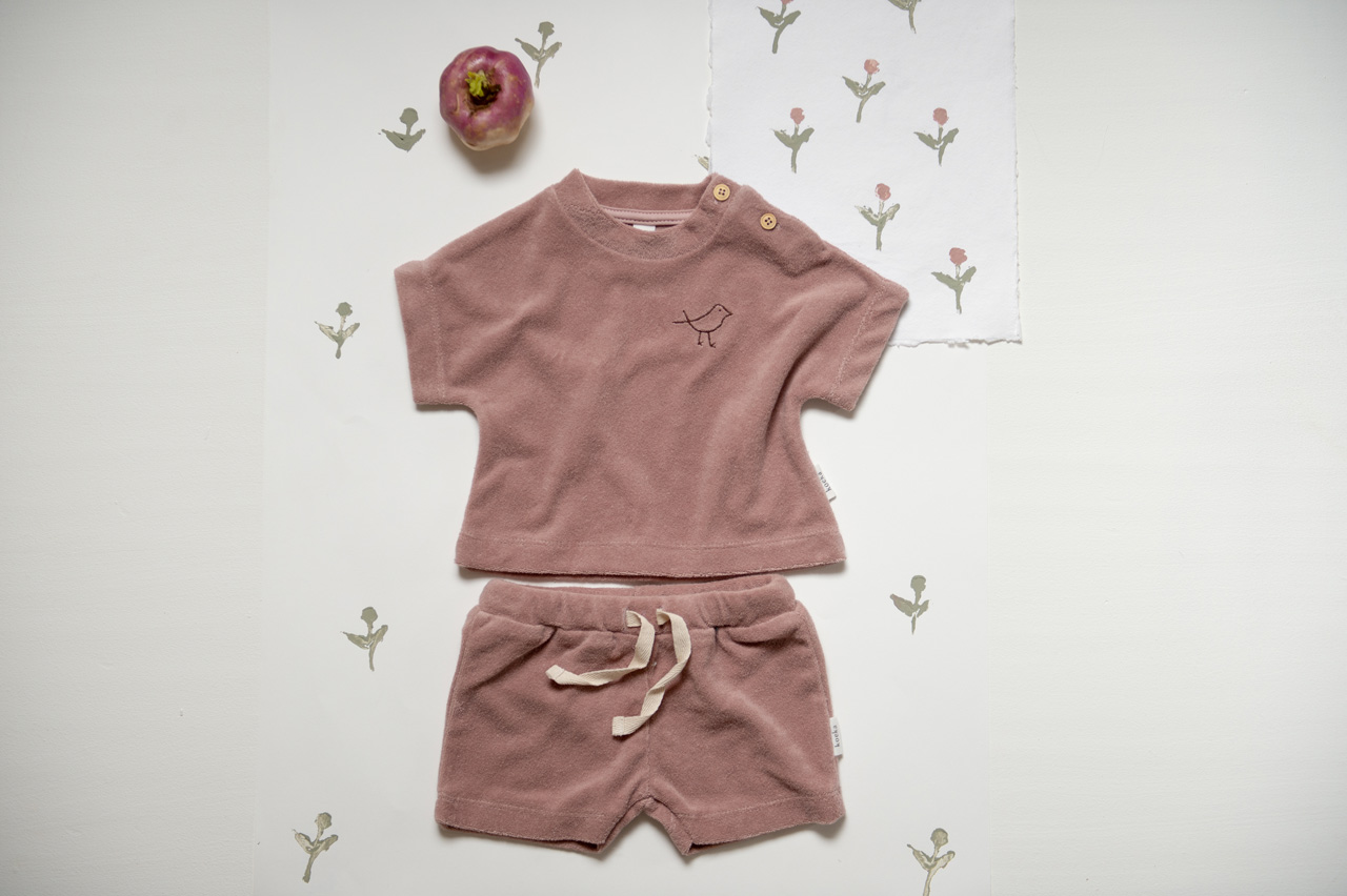Baby T-shirt Royan old pink