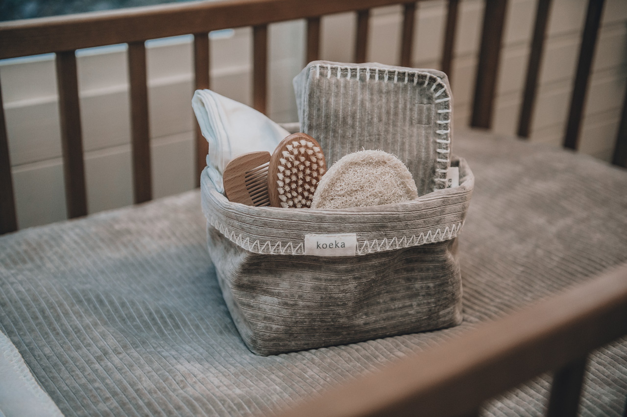 Nursery basket Vik clay