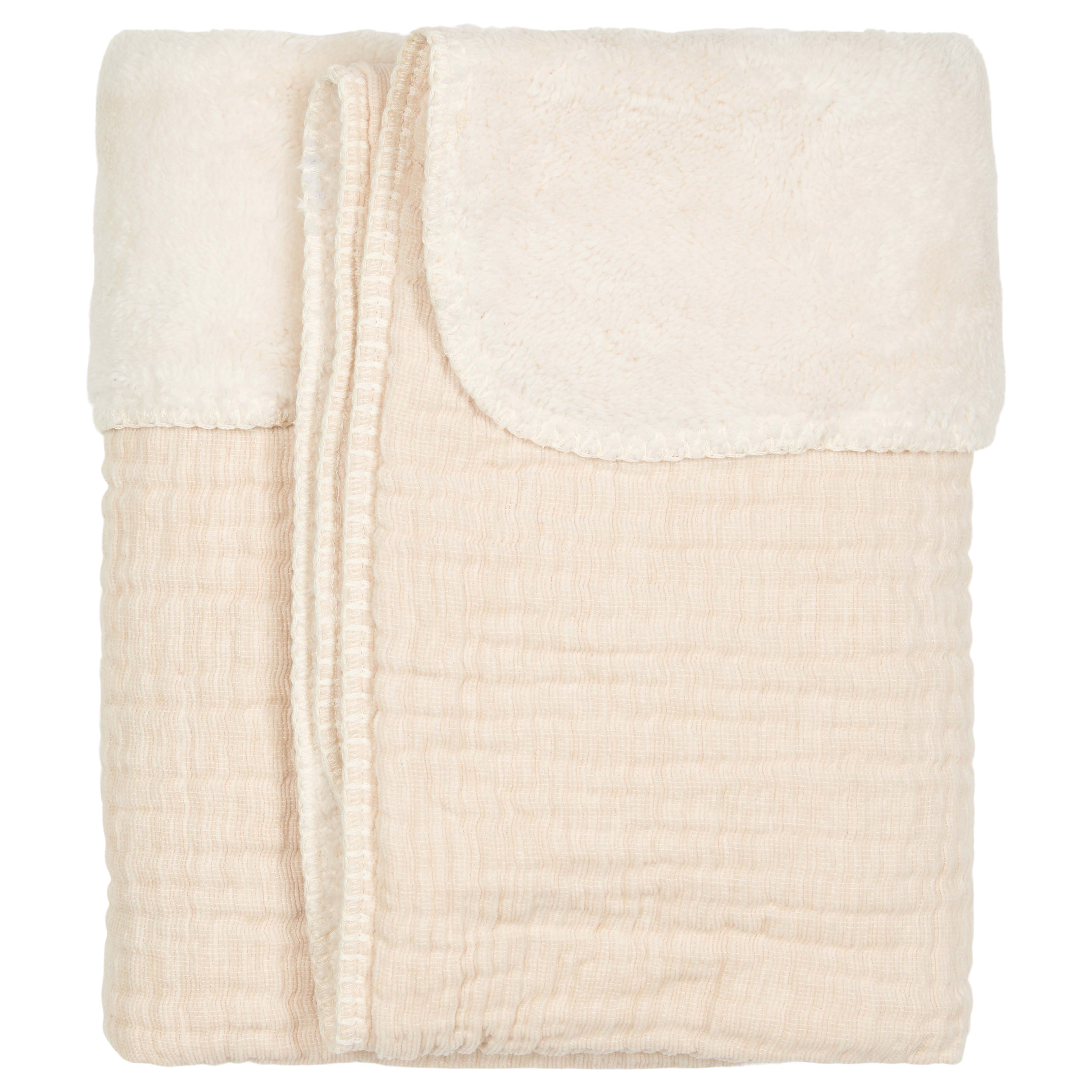 Couverture pour lit bébé teddy Rivoli warm white