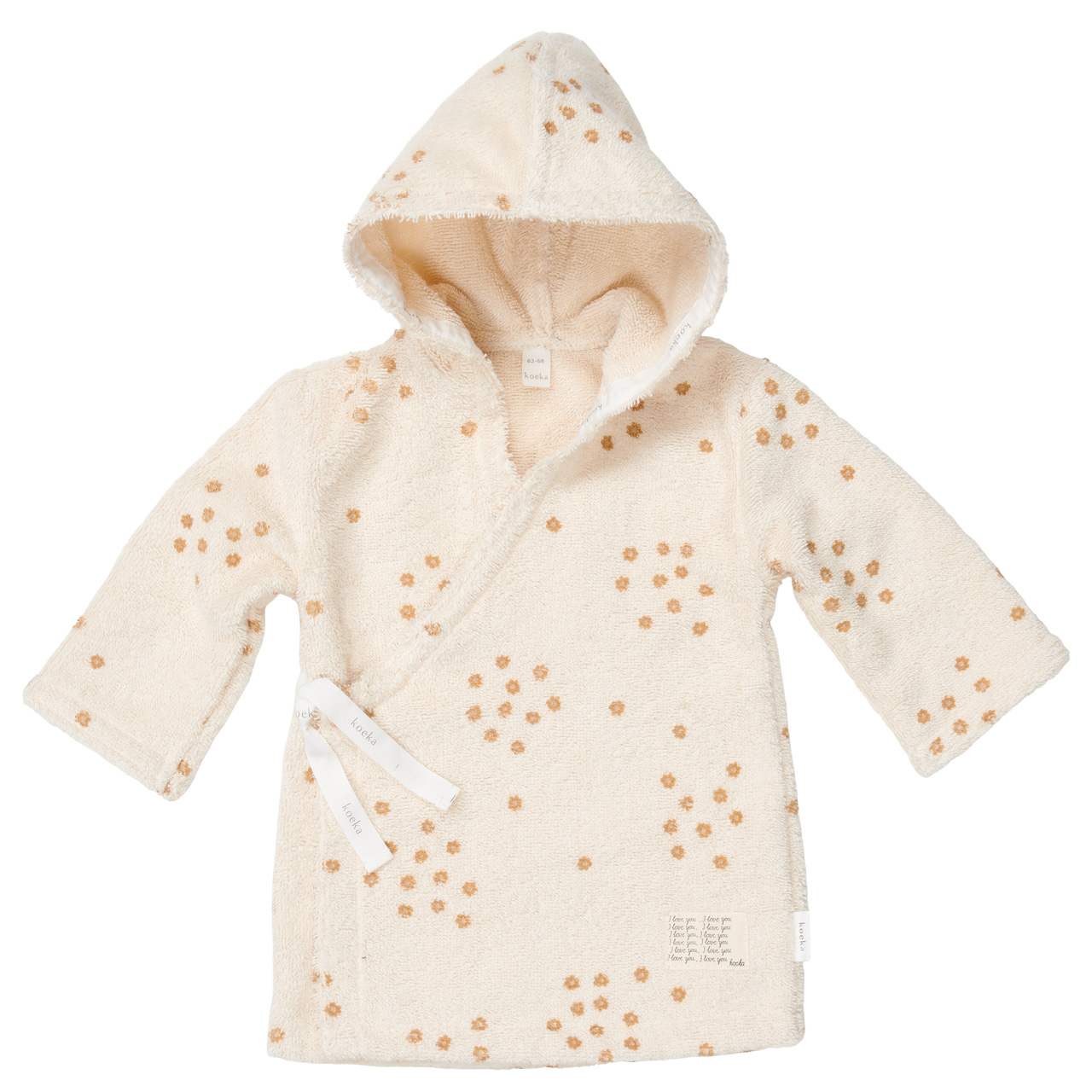 Baby bathrobe Flower Crown natural